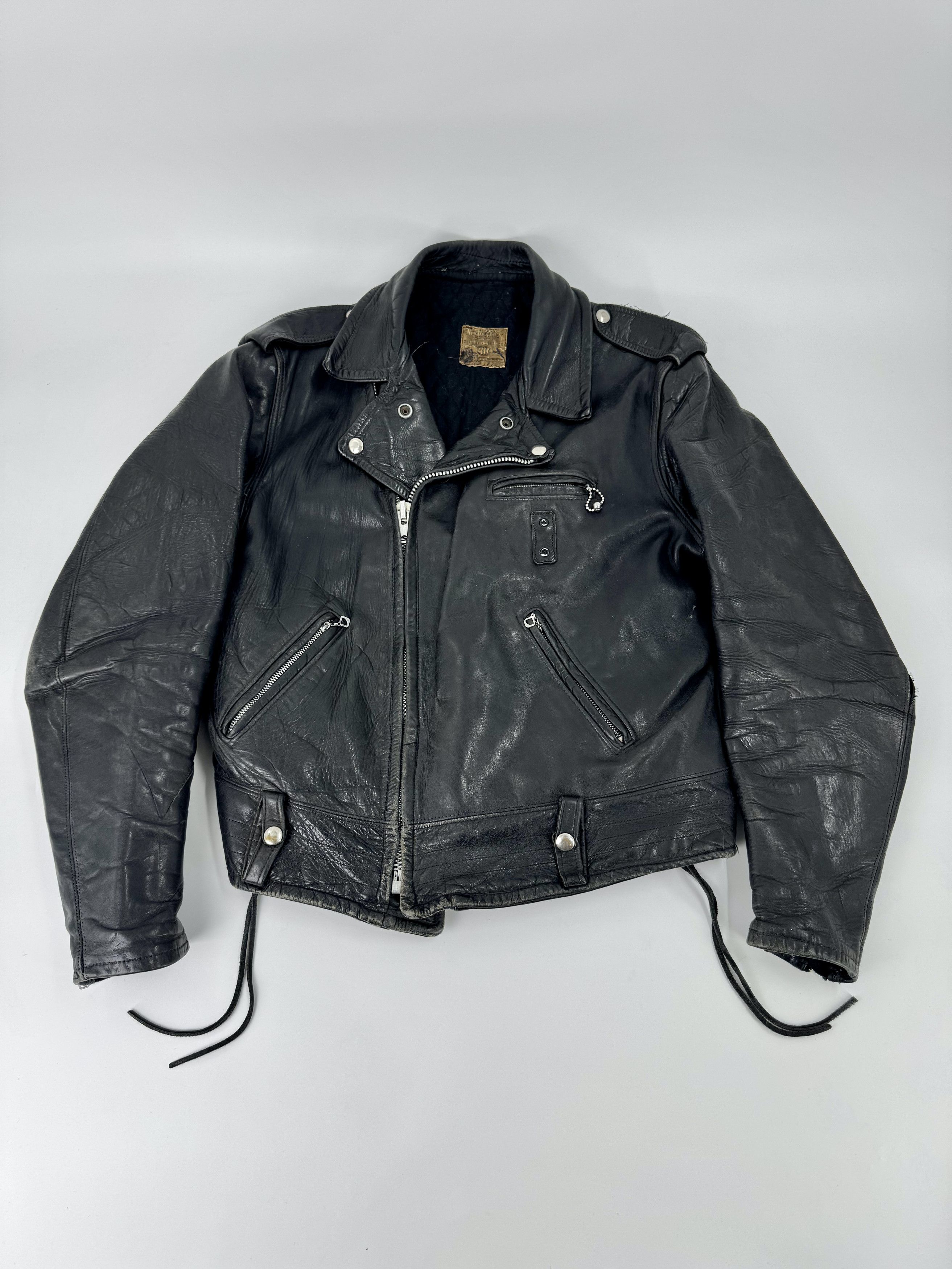 Vintage 1950s Beck 999 Northeaster Flying Togs Leather Jacket 50s Size US S / EU 44-46 / 1 - 1 Thumbnail