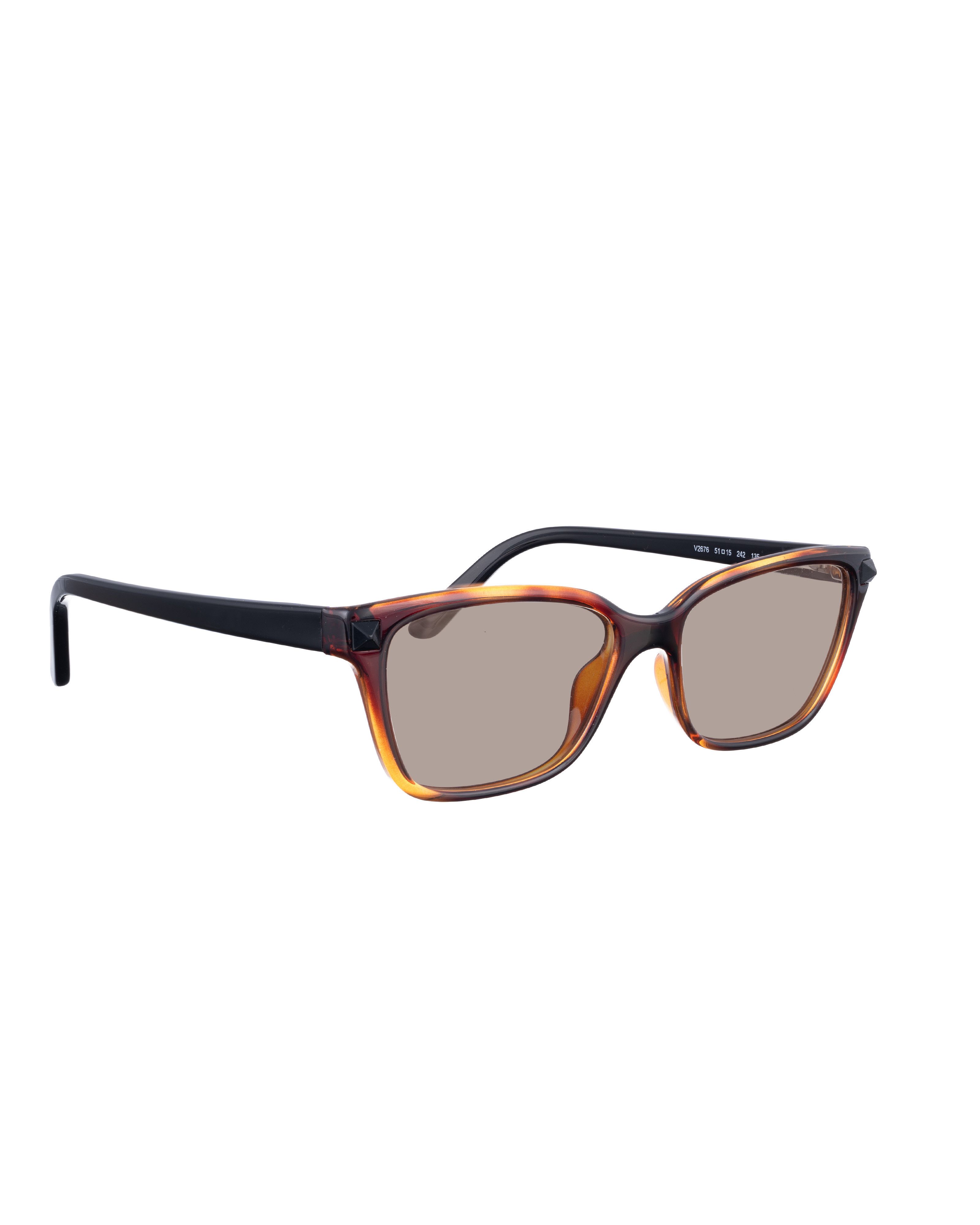 Valentino Valentino 00s Brown Nerdy Sunglasses with Black Studs Size ONE SIZE - 1 Thumbnail