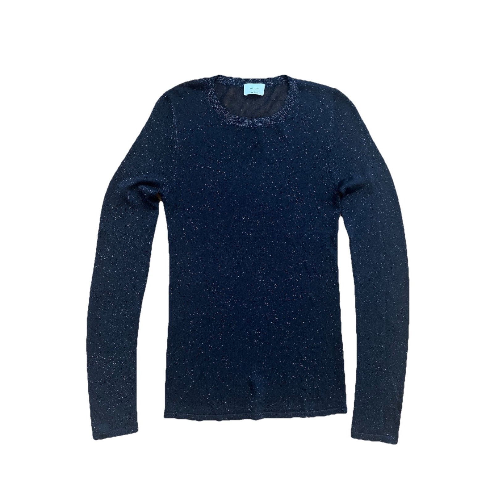 Aritzia Aritzia Wilfred Crew Neck Glitter Mesh Top Size M A001695 Size M / US 6-8 / IT 42-44 - 4 Thumbnail