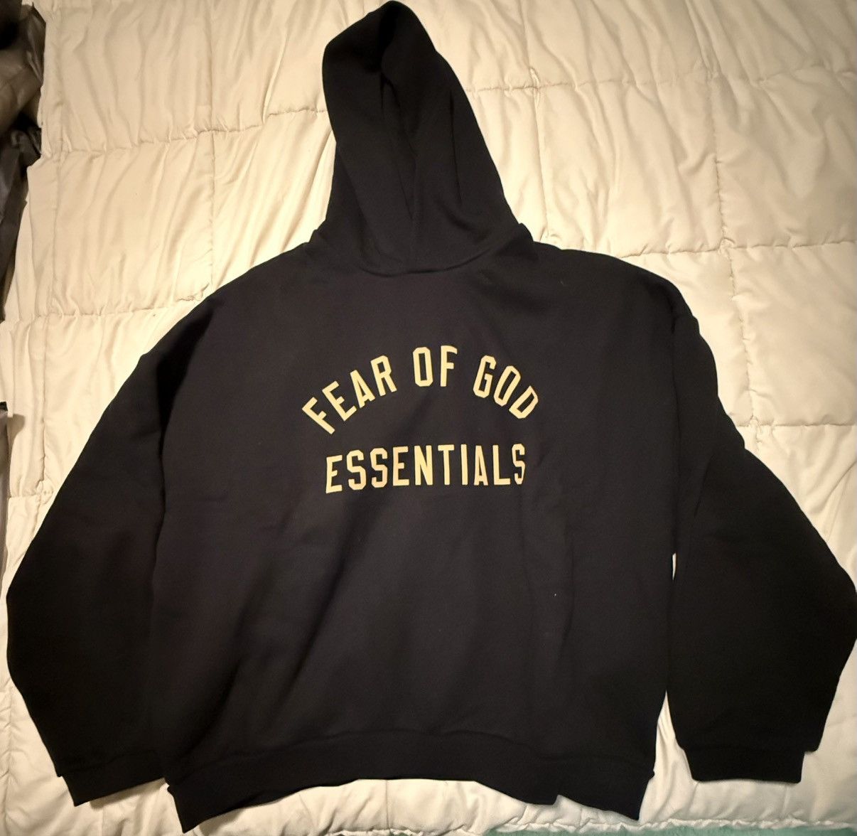 Fear of God essentials black fleece hoodie