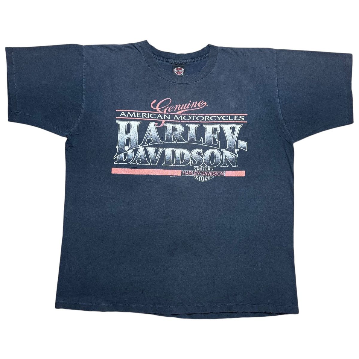 Harley Davidson × Vintage 1995 Harley Davidson Motorcycle Honolulu Hawaii Graphic Tee Size US XL / EU 56 / 4 - 1 Thumbnail