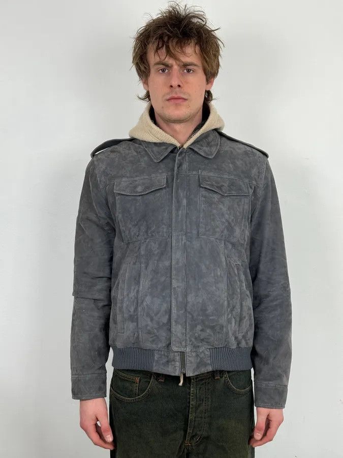 Marc Jacobs Marc Jacobs Grey Suede Leather Premium Jacket Size US M / EU 48-50 / 2 - 2 Thumbnail