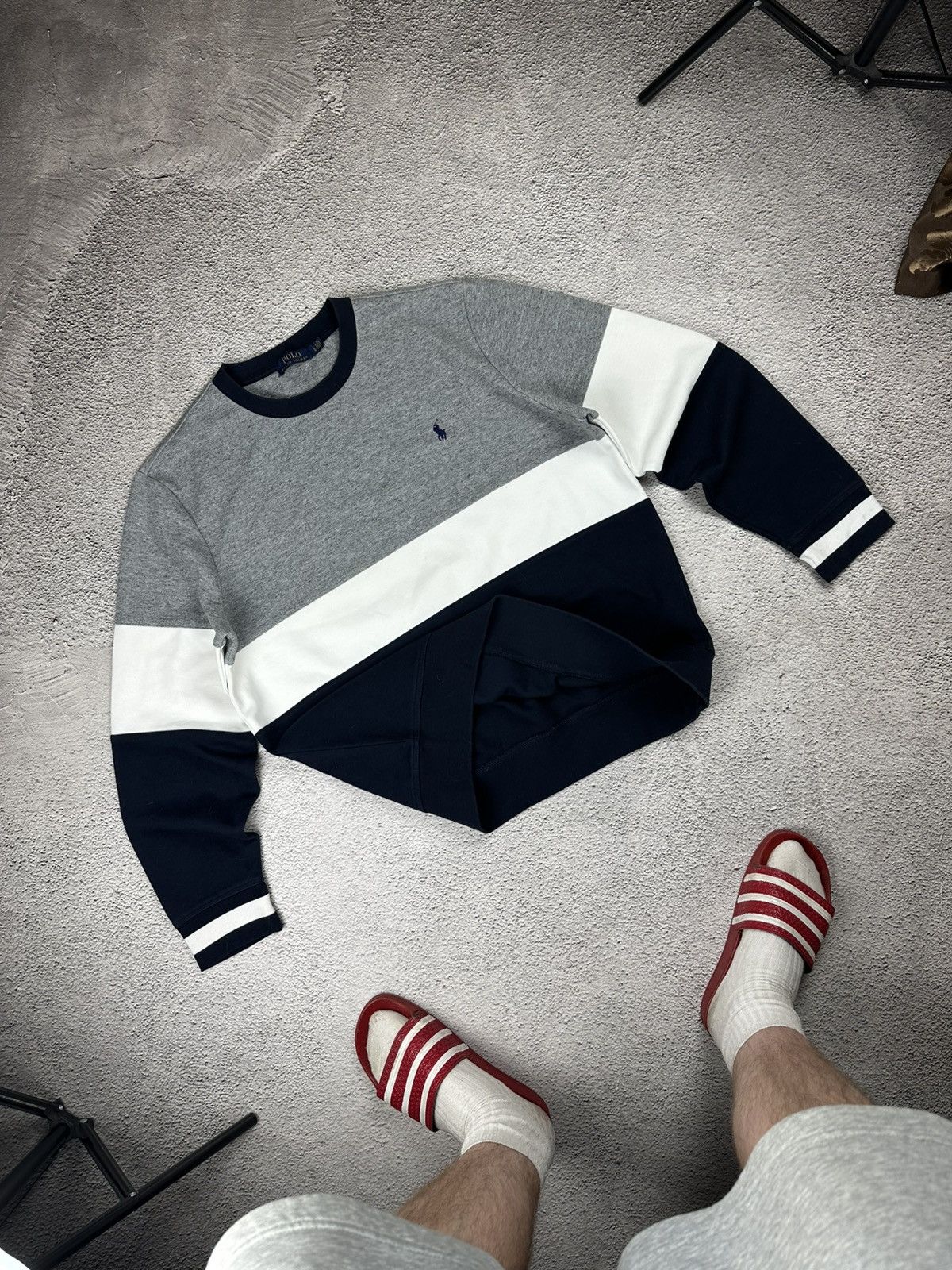 Polo Ralph Lauren Vintage Polo Ralph Lauren Sweatshirt Y2K Striped Old Money Size US L / EU 52-54 / 3 - 1 Thumbnail
