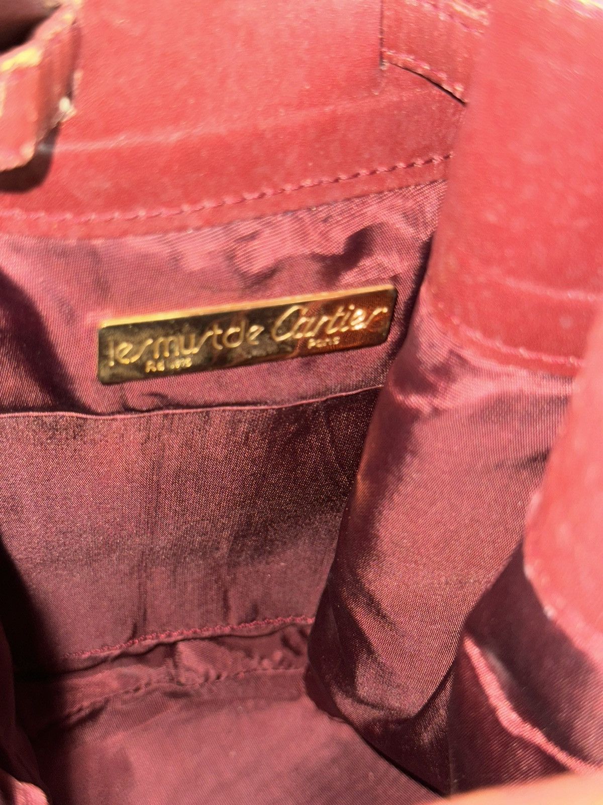 Cartier Vintage leather bag Cartier Bucket bag original luxury item Size ONE SIZE - 5 Thumbnail