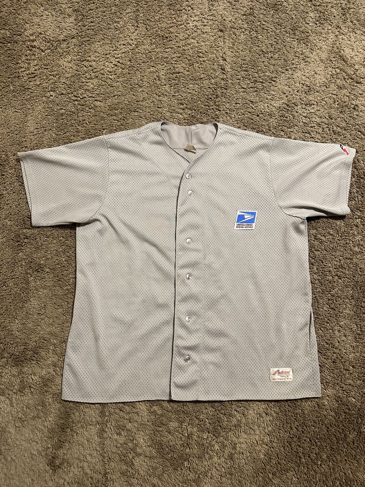 Vintage USPS MLB “triple grey” baseball jersey 00s size 2XL