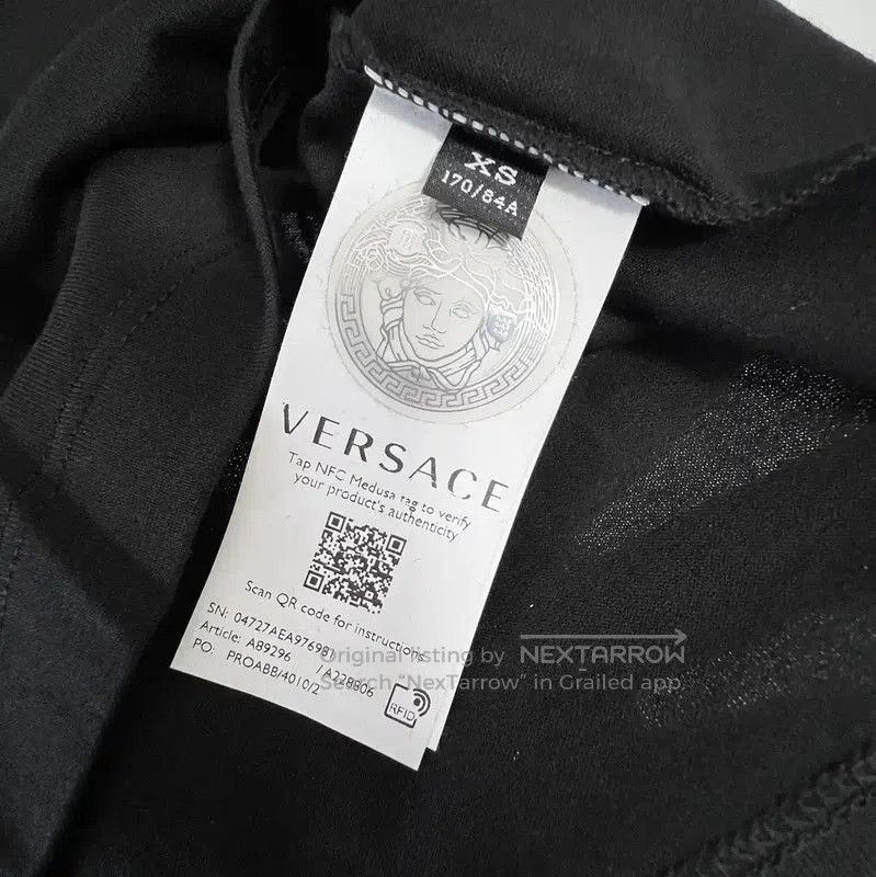Versace Versace Black Cotton Short Sleeve T-Shirt . Size US XS / EU 42 / 0 - 6 Thumbnail