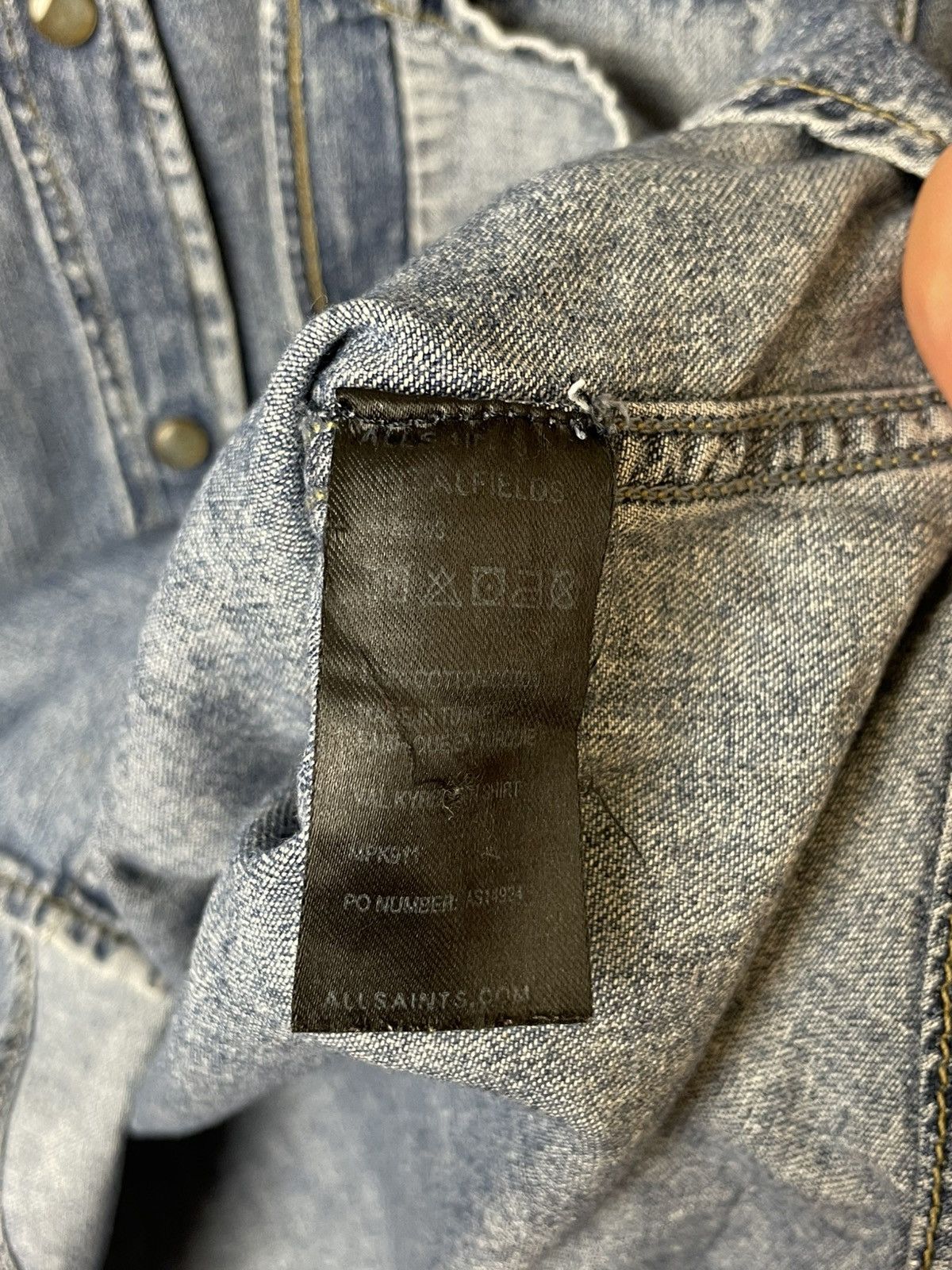 Allsaints × Vintage Allsaints Denim Shirt Western Style Size US M / EU 48-50 / 2 - 11 Thumbnail