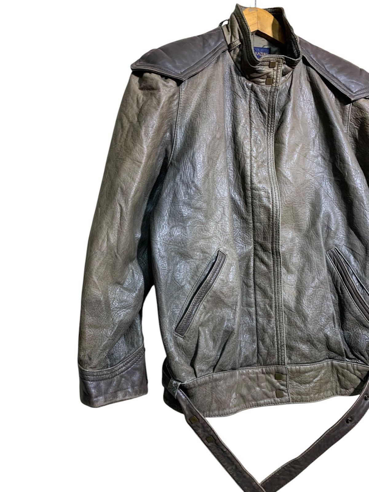 Japanese Brand × Leather × Vintage 🔥NORIKO KAZUKI JAPAN ROCKABILY LEATHER JACKETS Size US M / EU 48-50 / 2 - 2 Thumbnail