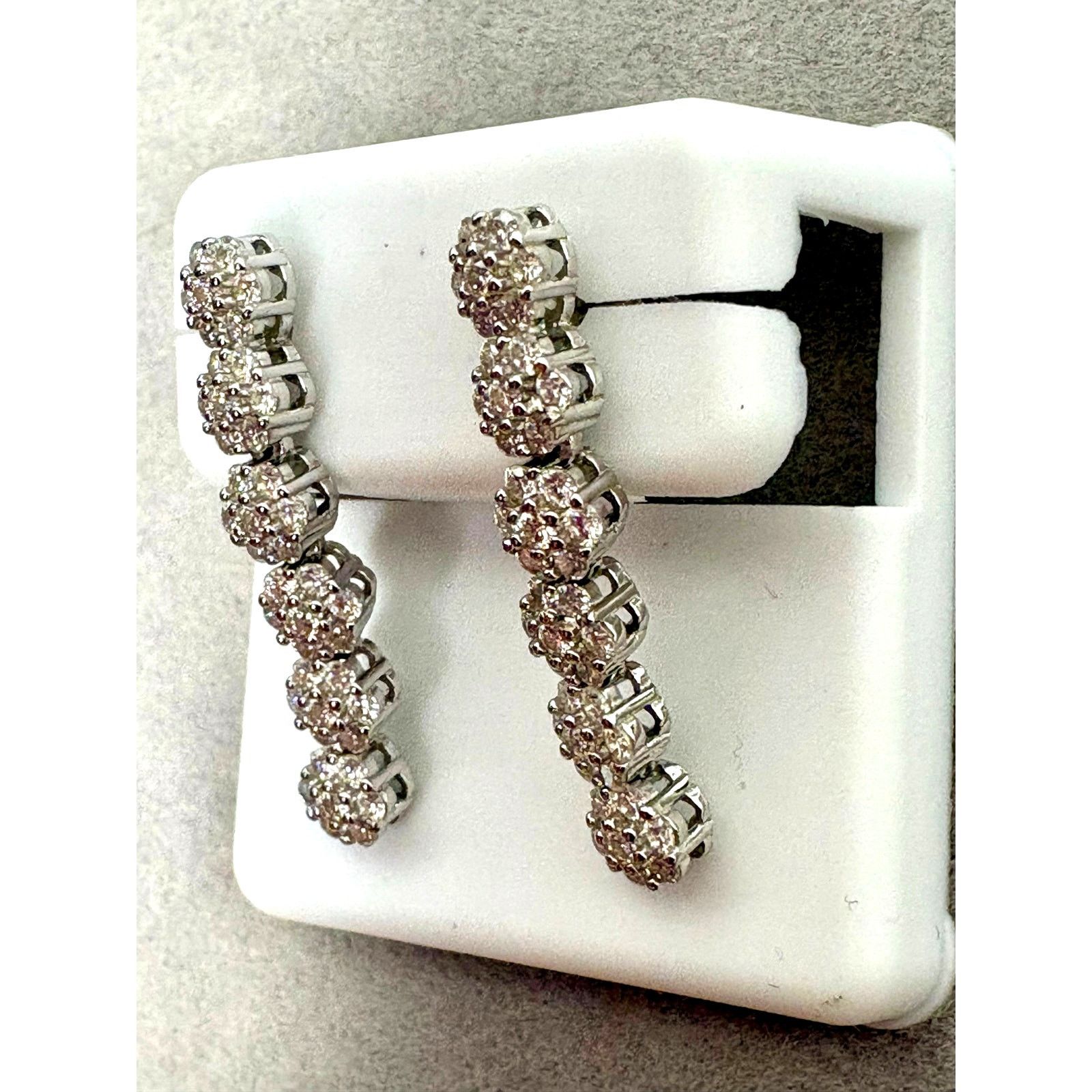 Other Sparkling 1.5CTW Moissanite Honeycomb Dangle Earrings NWT Size ONE SIZE - 6 Thumbnail
