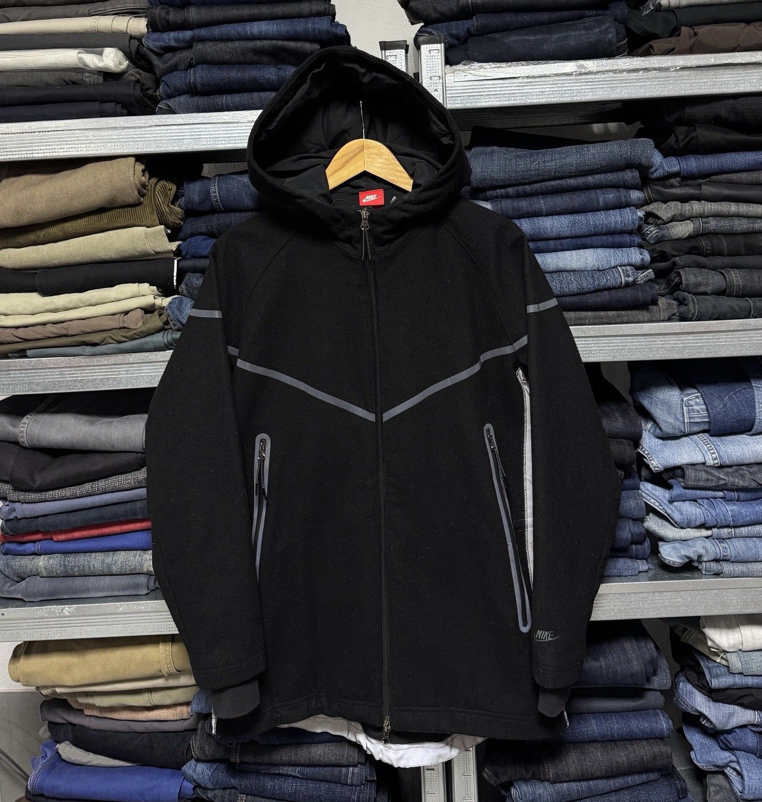 Nike Nike Wool Windrunner Reflective Women’s Black Jacket Coat Size M / US 6-8 / IT 42-44 - 1 Thumbnail