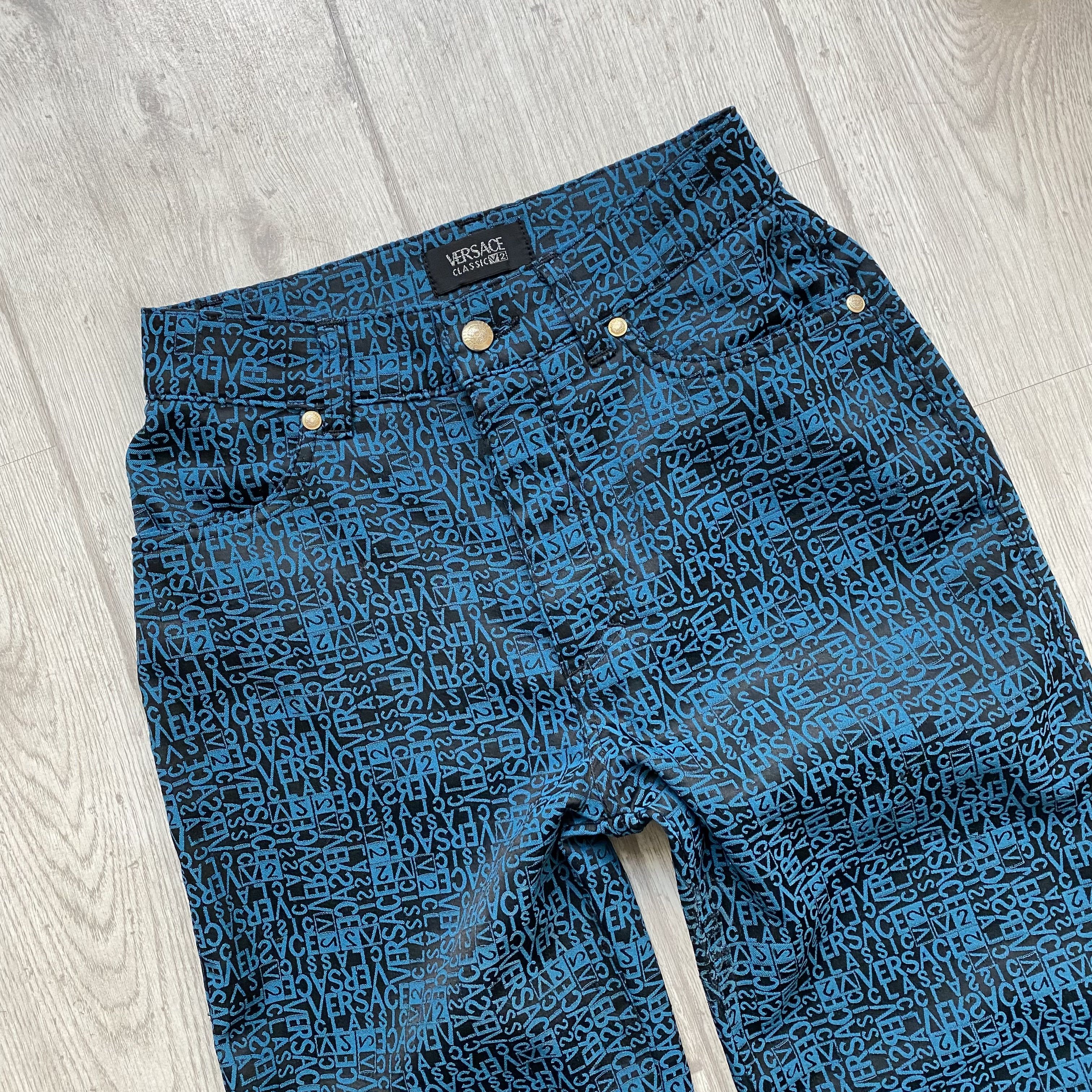 Versace 💎Rare Vintage Versace Jeans Couture Monogram Pant Y2K Size 26" / US 2 / IT 38 - 3 Thumbnail