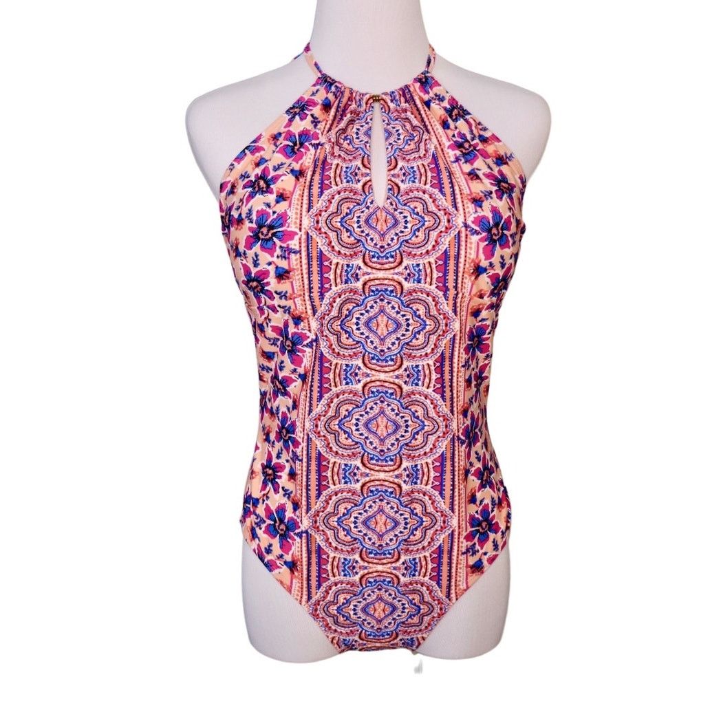 Other Tahiti Peach Medallion Halter 1Pc Swimsuit MEDIUM (8-10) Size M / US 6-8 / IT 42-44 - 1 Thumbnail