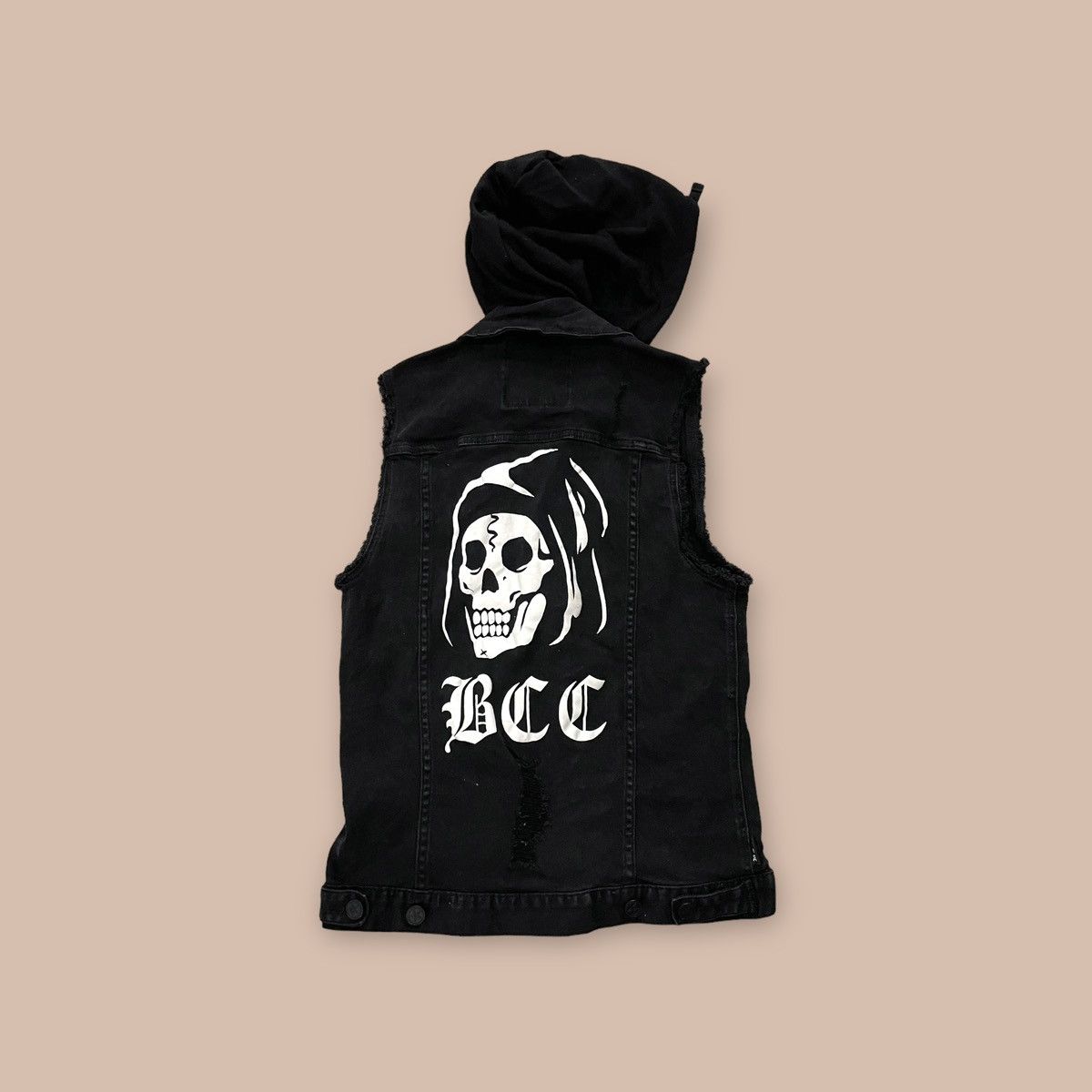 If Six Was Nine BlackCraft Hooded Denim Vest Size US M / EU 48-50 / 2 - 2 Thumbnail