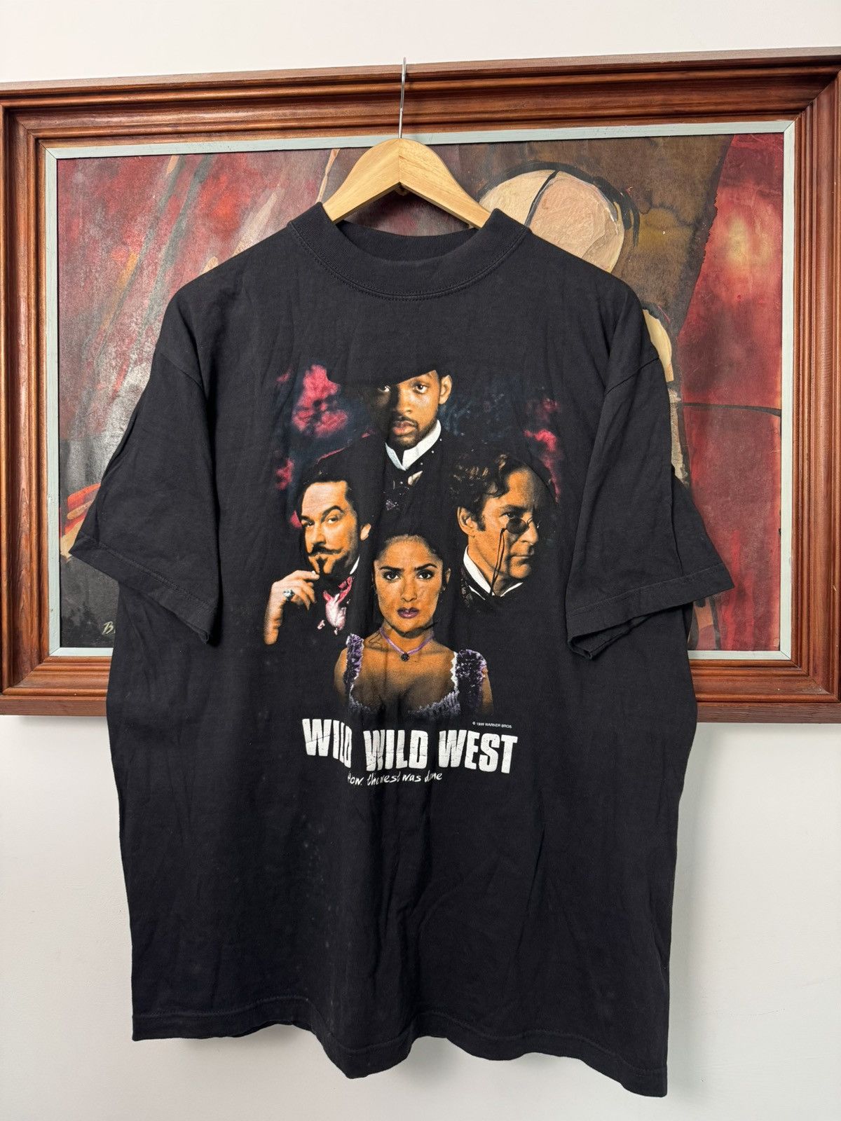 Vintage 1999 Og License Wild Wild West Movie Promo TShirt Will Smith Size US L / EU 52-54 / 3 - 1 Thumbnail