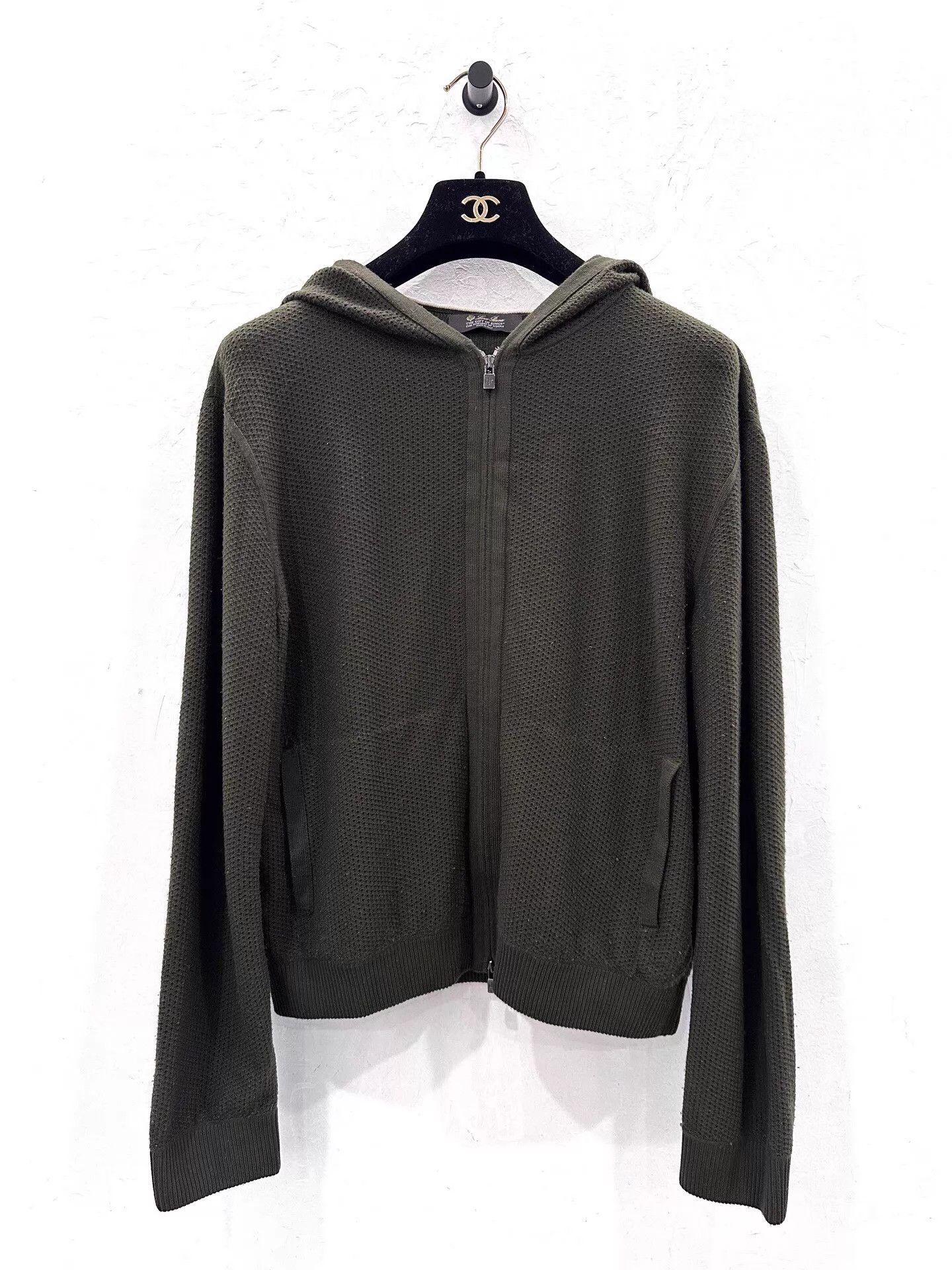 Loro Piana Loro Piana Womens Deep Green Cashmere Mesh Zip Jacket S Size US S / EU 44-46 / 1 - 1 Thumbnail