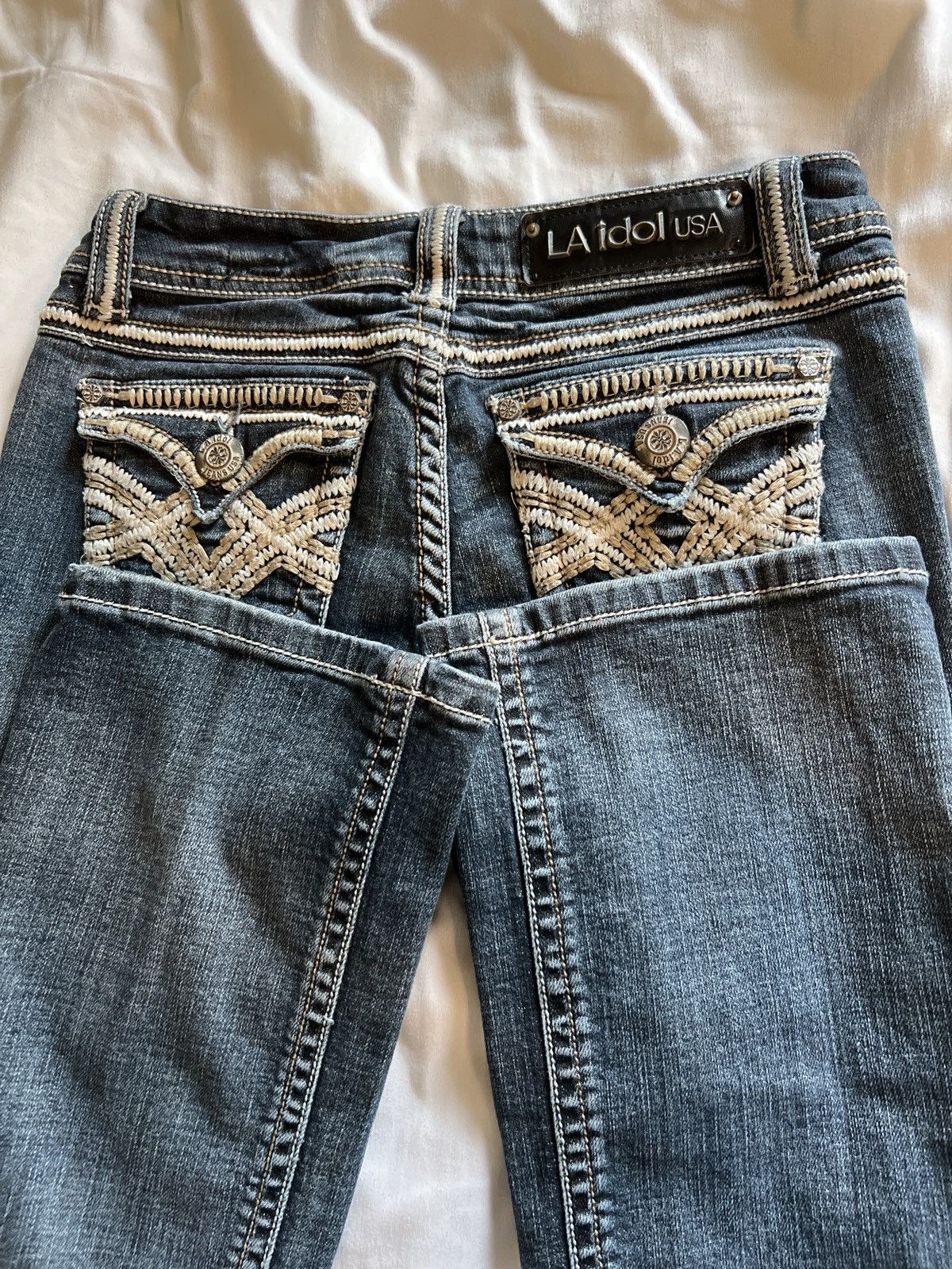 Vintage L.A. Idol USA Bootcut Jeans Size 28" / US 6 / IT 42 - 3 Thumbnail