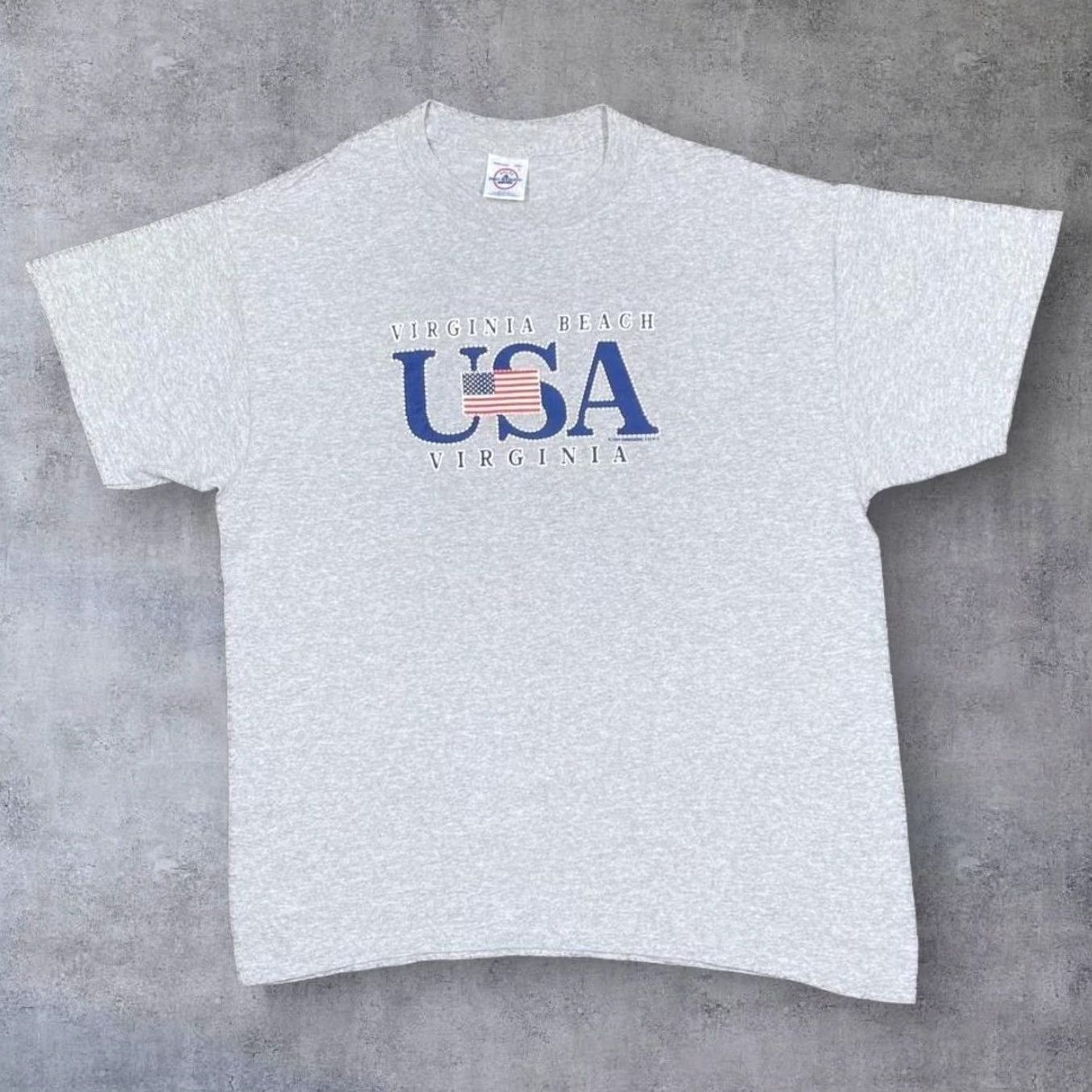 Delta Delta Virginia Beach Souvenir Graphic T-Shirt Large Grey Men Size US L / EU 52-54 / 3 - 2 Thumbnail