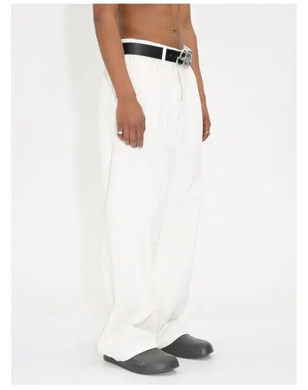 VIBE White Baggy Denim Jeans Size US 30 / EU 46 - 4 Thumbnail
