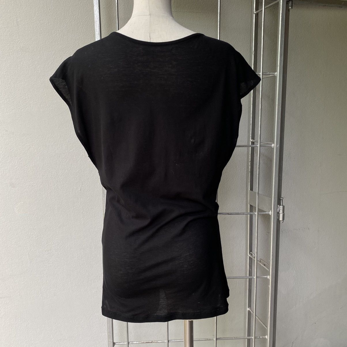 Tsumori Chisato TSUMORI CHISATO Black Butterfly Shoulder V-Neck Top Bow Tie Size XS / US 0-2 / IT 36-38 - 16 Thumbnail