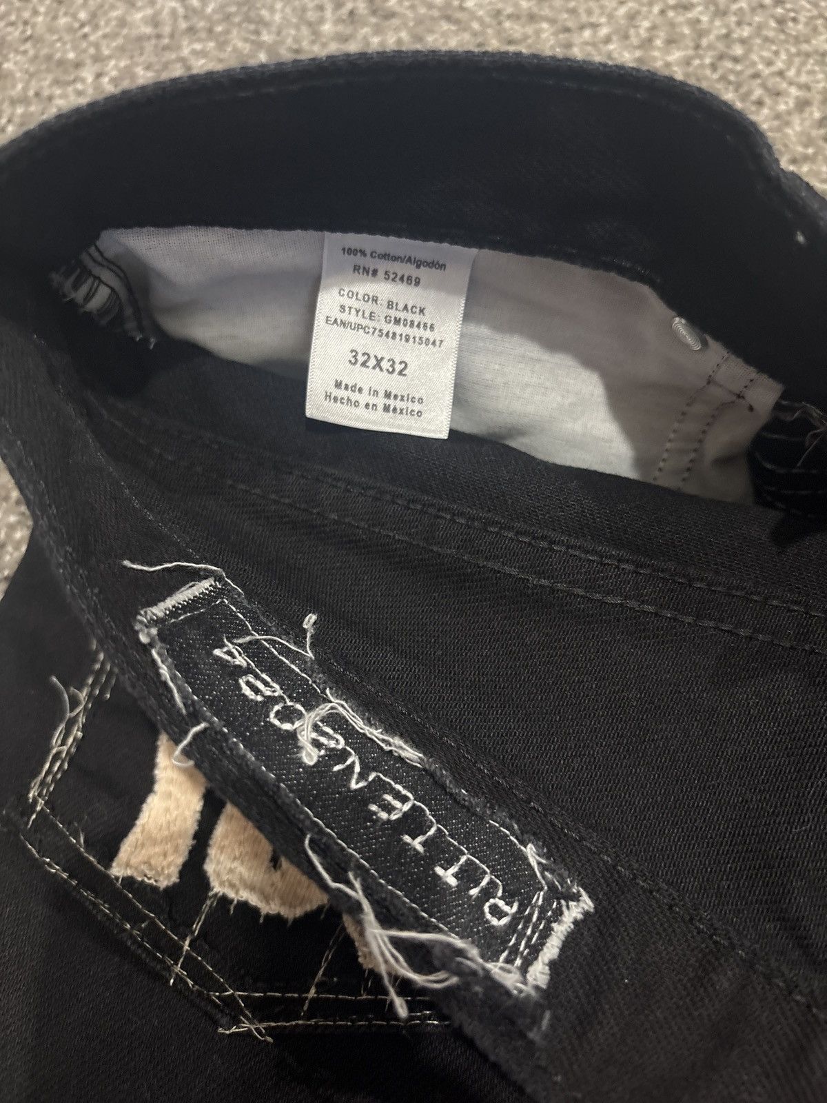 Vintage Black and turn one of one fuck you denim pants Size US 32 / EU 48 - 6 Thumbnail