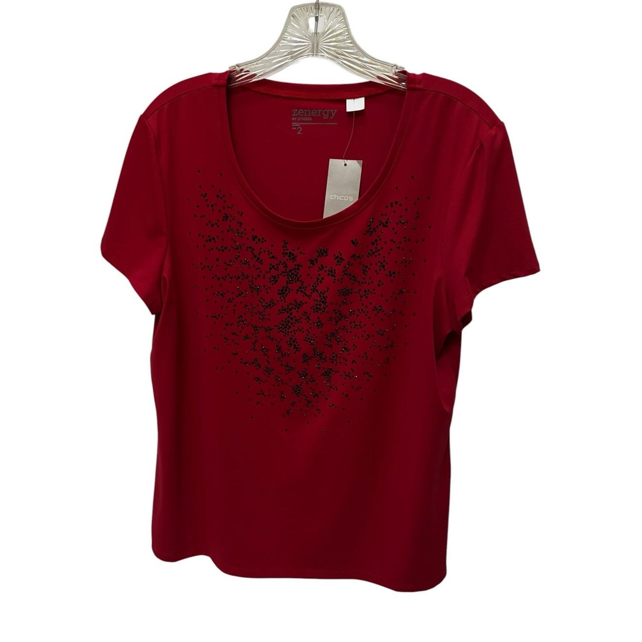 Chicos Zenergy Chico’s Tech Chamile embellished top NWT Size M / US 6-8 / IT 42-44 - 4 Thumbnail