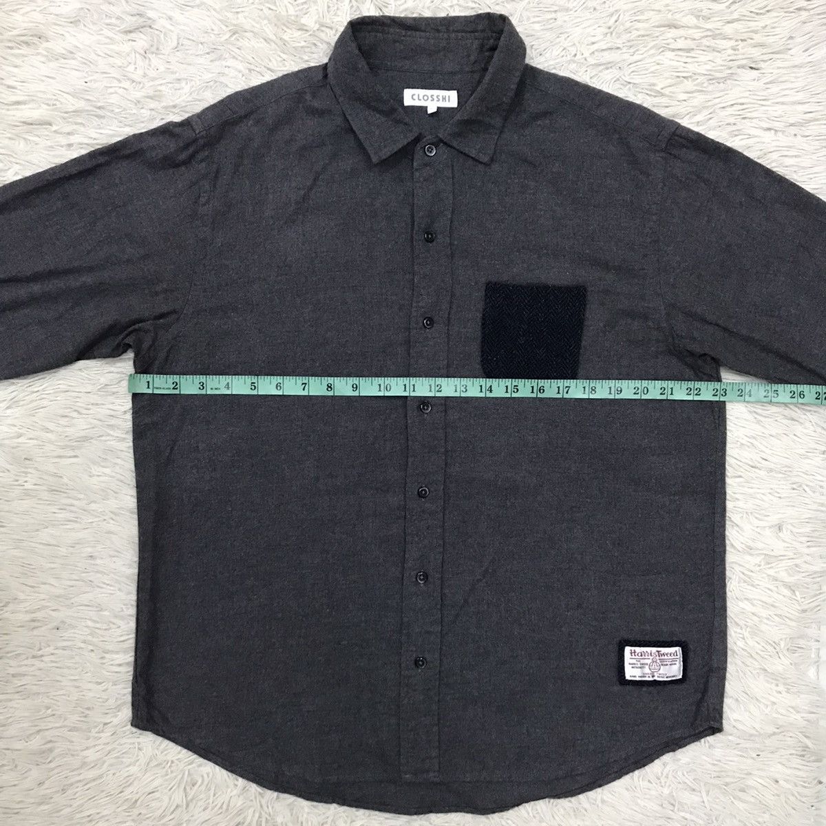 Harris Tweed VINTAGE CLOSSHI X HARRIS TWEED BUTTON UP SHIRT Size US L / EU 52-54 / 3 - 13 Thumbnail
