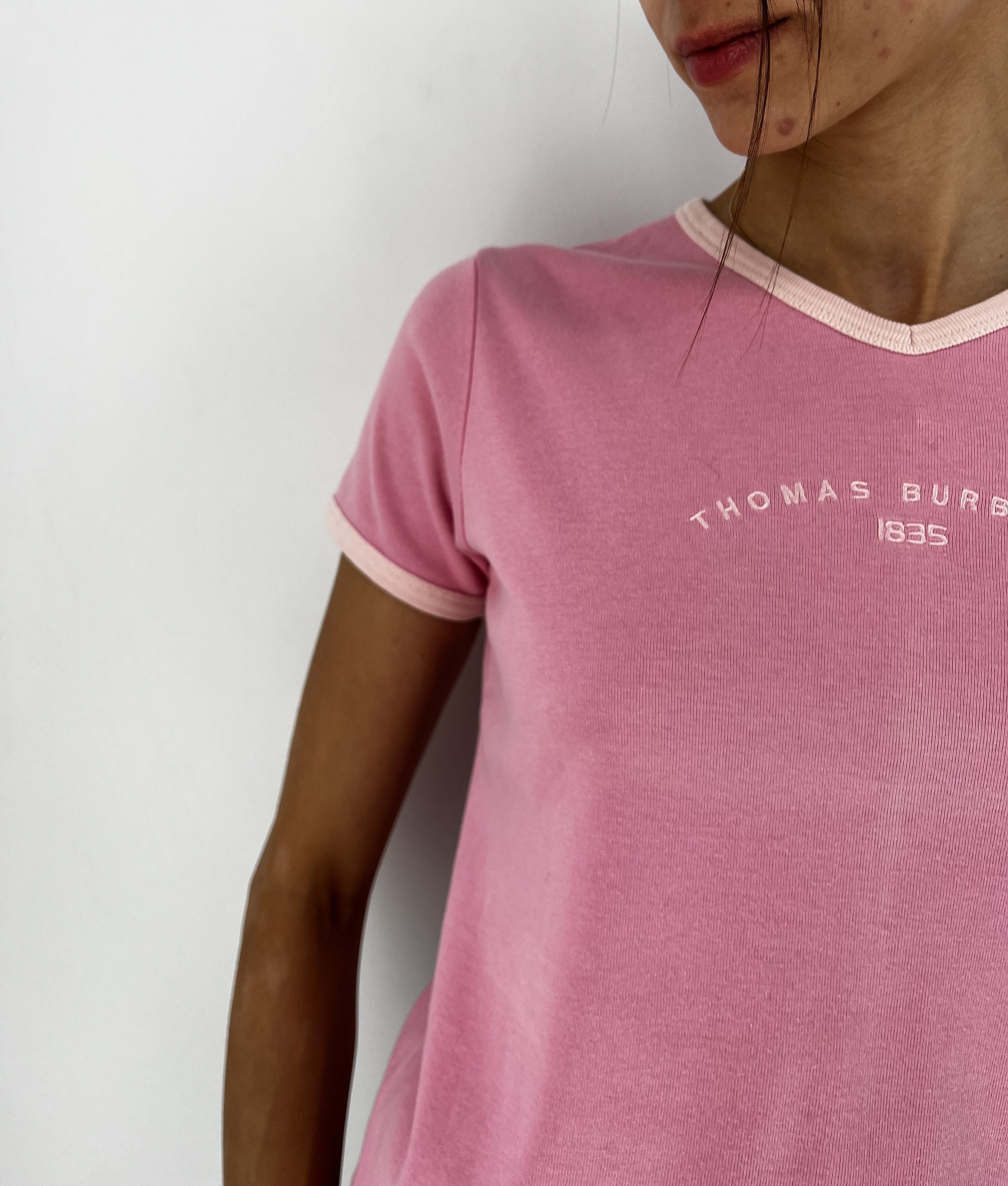 Burberry Vintage Casual Rare Thomas Burberry t-shirt PINK Size M Size M / US 6-8 / IT 42-44 - 3 Thumbnail