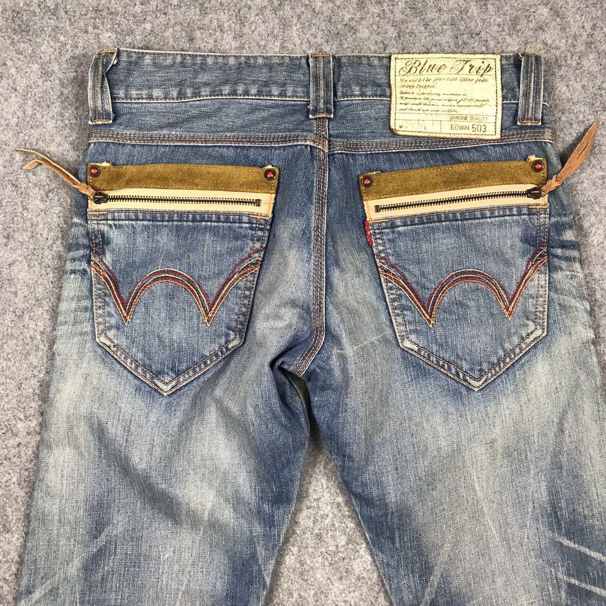Edwin × Japanese Brand BLUE TRIP EDWIN 503 BOOTCUT FLARE JEANS DENIM PANTS 132 Size US 30 / EU 46 - 11 Thumbnail