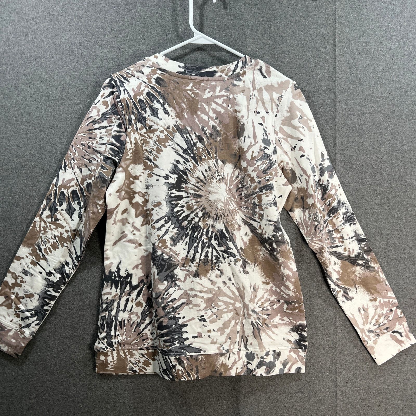 Other Denim & Co Active Printed Terry V-Neck Pullover Size XS / US 0-2 / IT 36-38 - 2 Thumbnail