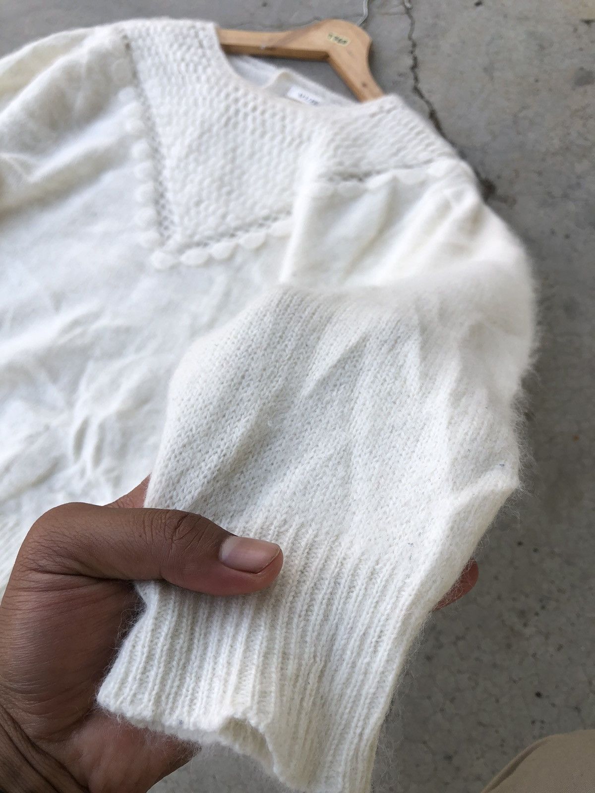 Designer × Japanese Brand 🔴Japanesebrand White Milk Knitsweater Fleece Size US L / EU 52-54 / 3 - 4 Thumbnail