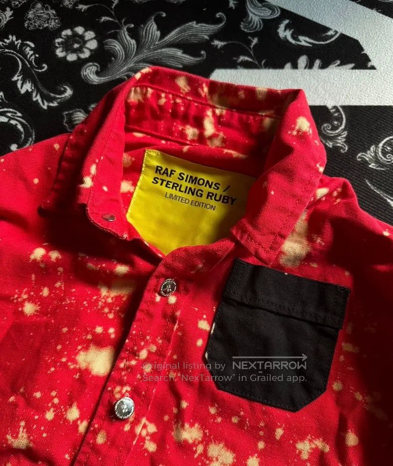 Raf Simons Raf simons Limited edition ink-splashed denim shirt Size US S / EU 44-46 / 1 - 2 Thumbnail