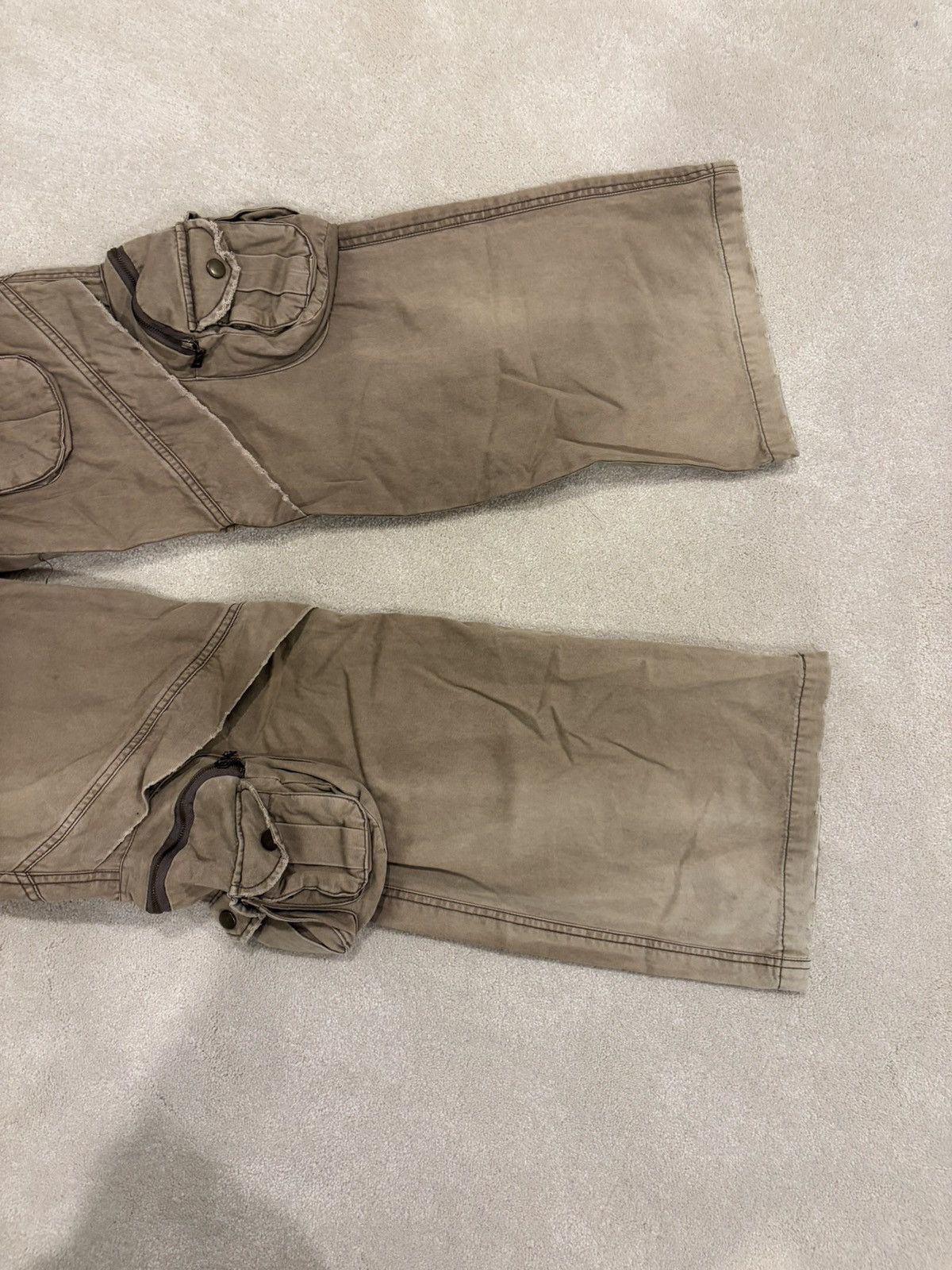 Japanese Brand VERTGARMENTS Wide Leg Canvas Cargo Pants Size US 32 / EU 48 - 7 Thumbnail