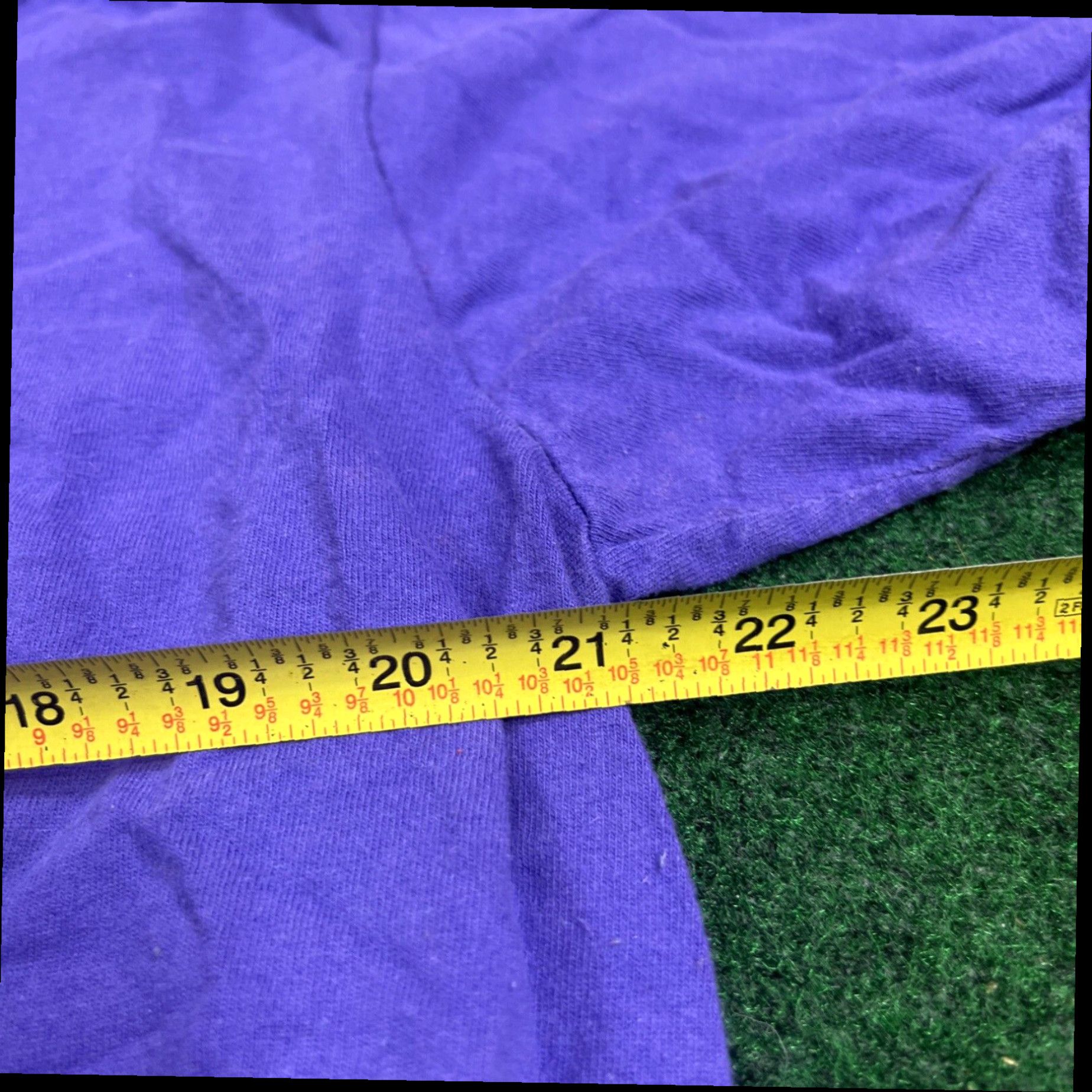 Hanes Vintage 90s Shirt Size Large Short Sleeve Sunflower Purple Size L / US 10 / IT 46 - 5 Thumbnail