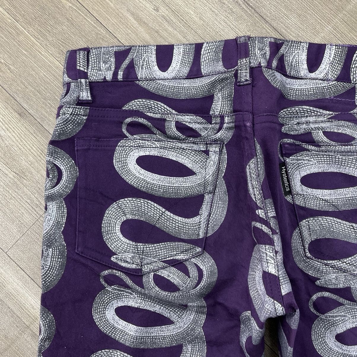 Hysteric Glamour Rare💜 1999s Hysteric Glamour Snake Printed Flared Jeans Y2K Size US 28 / EU 44 - 14 Thumbnail