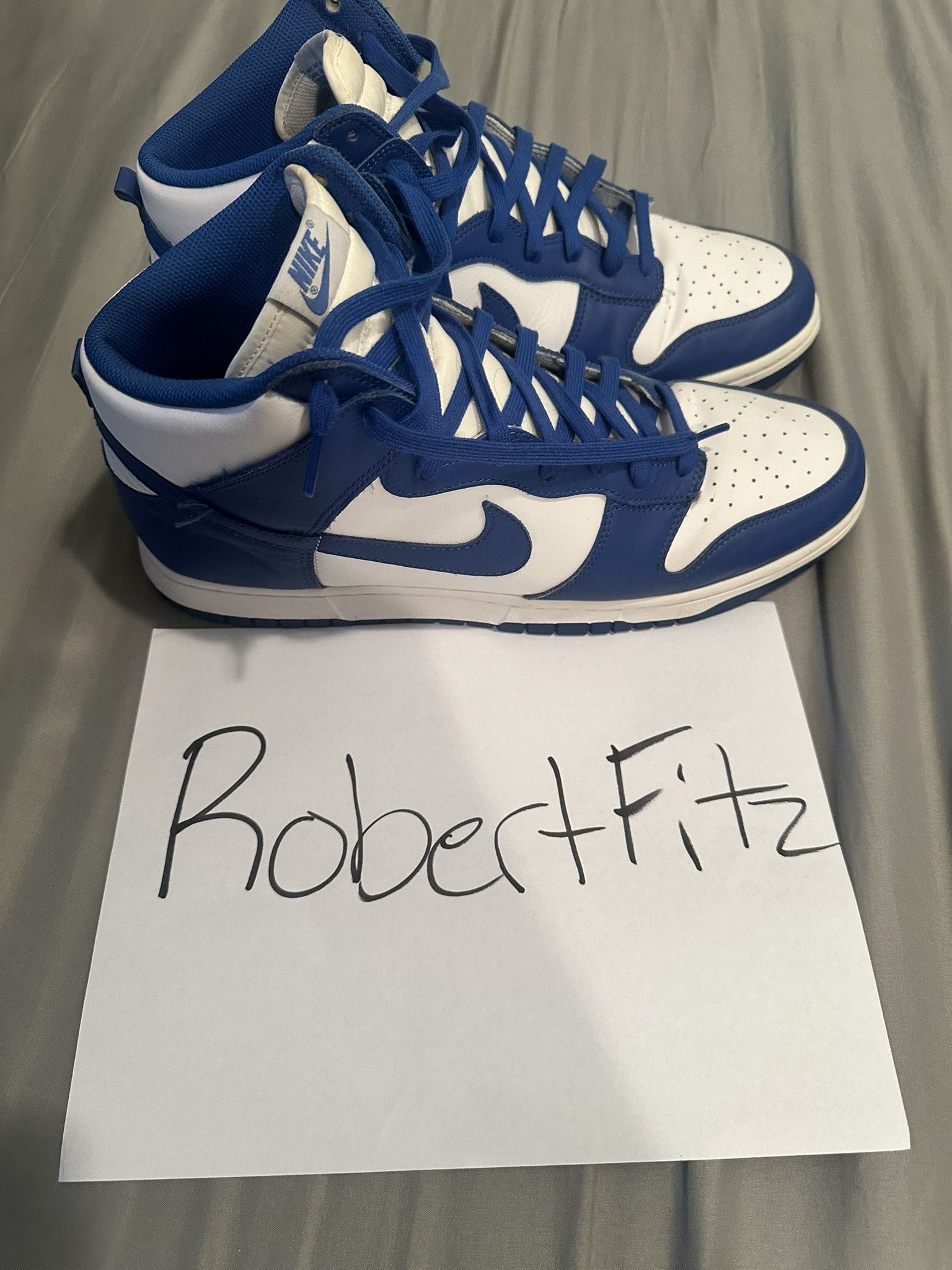 Size 14 Nike Dunk High Game Royal 2021