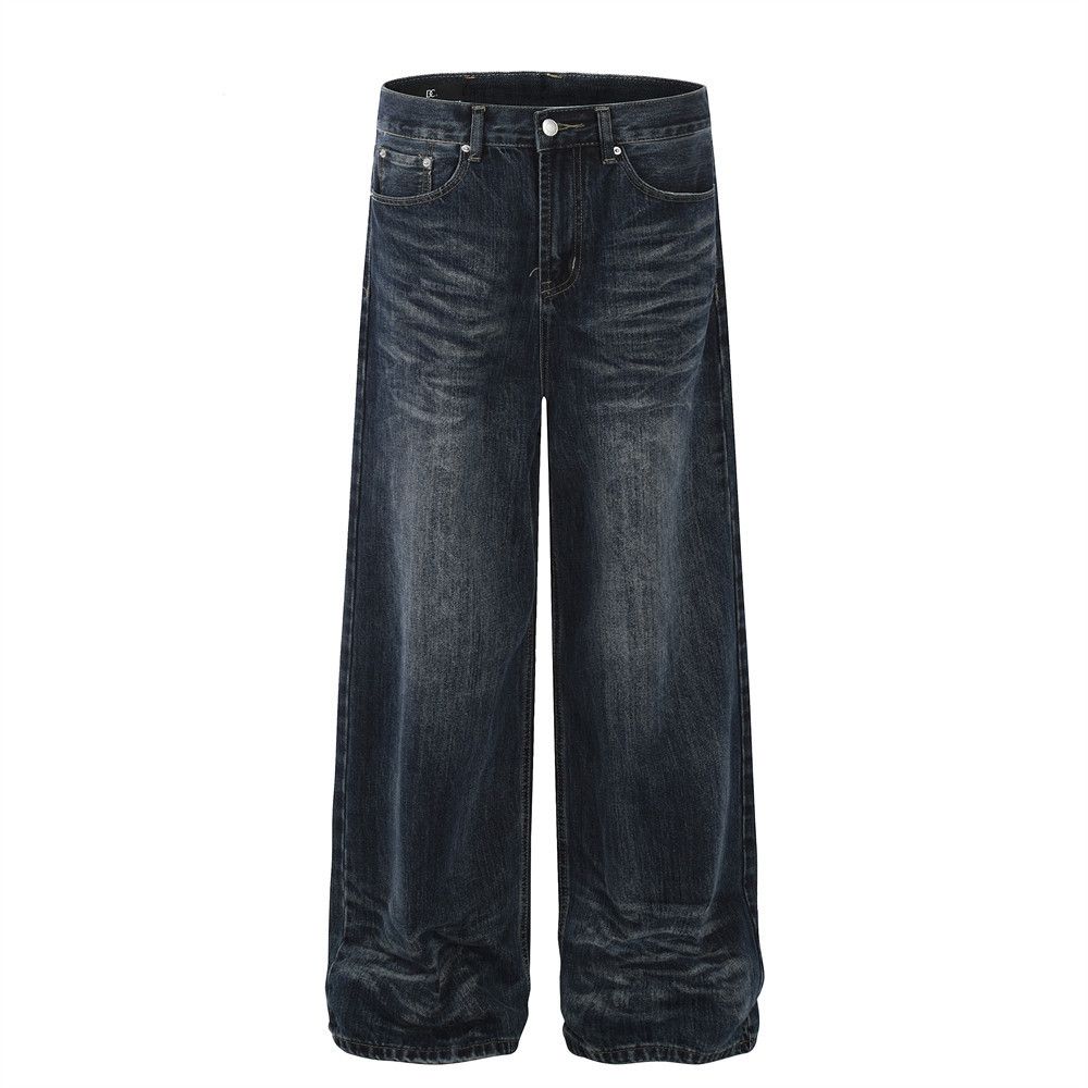 Japanese Brand × Jean Men's loose trendy American washed distressed jeans Size US 32 / EU 48 - 1 Thumbnail