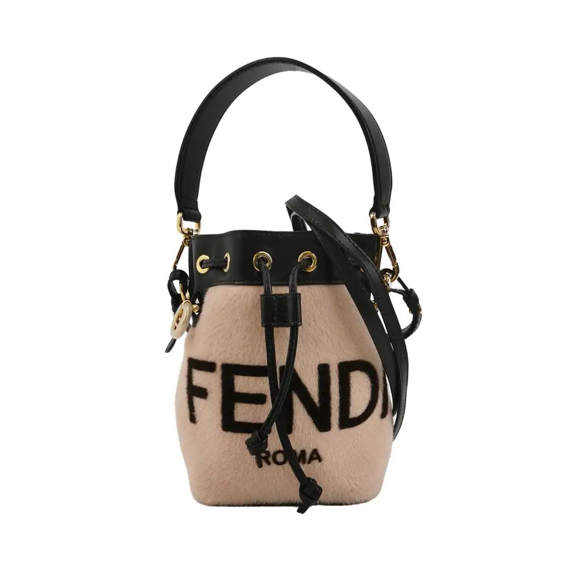 Fendi FENDI Mon Tresor mini pink wool leather handbag detachable strap Size ONE SIZE - 1 Thumbnail