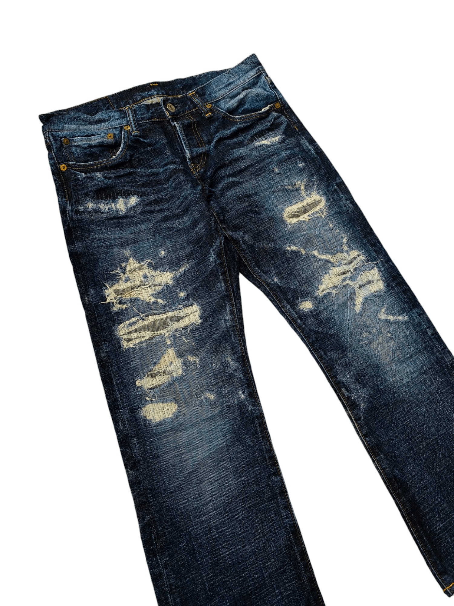 Eternal × Japanese Brand JAPAN ETERNAL DISTRESSED JEANS Size US 32 / EU 48 - 2 Thumbnail