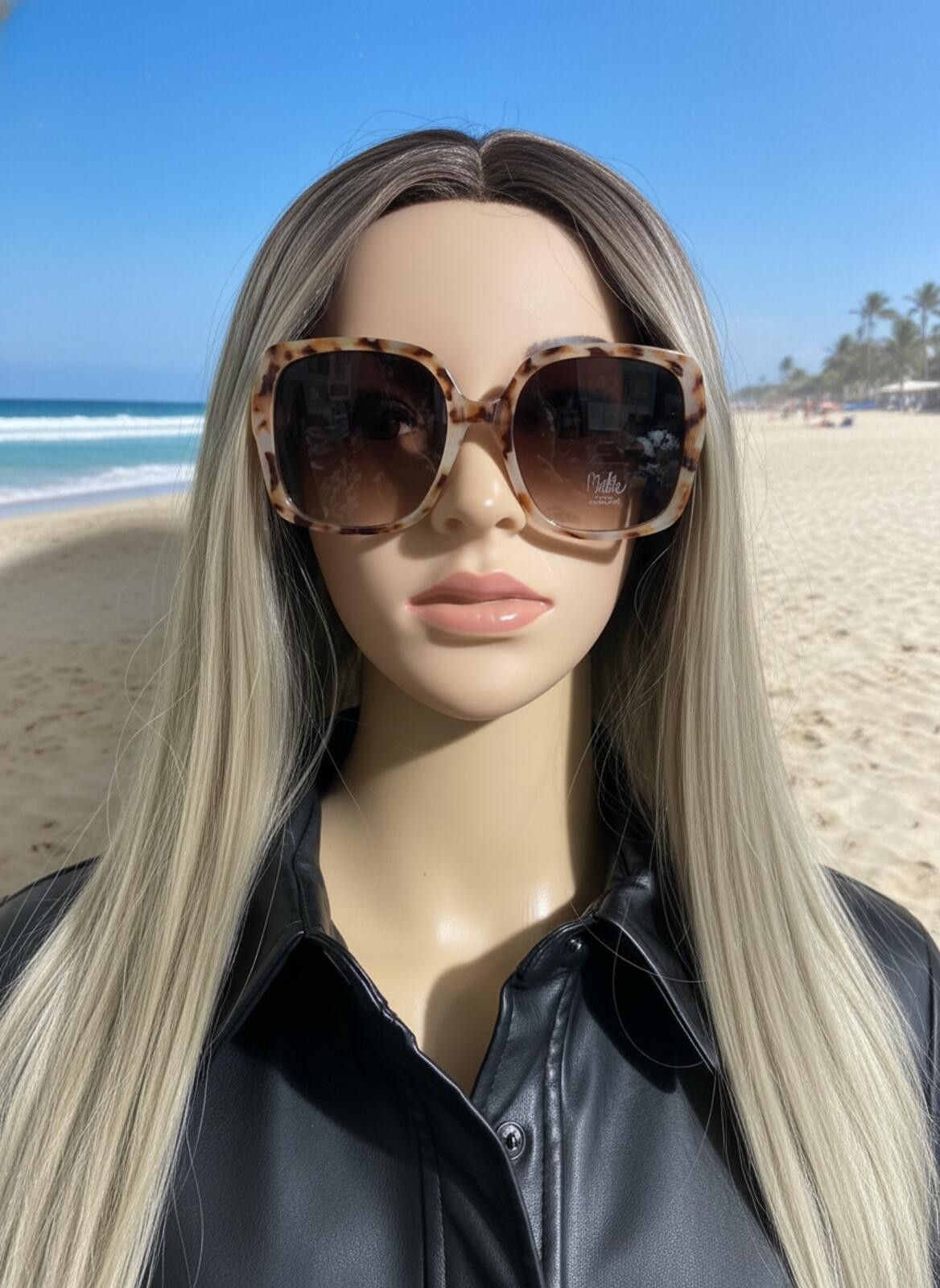 Other Bob Mackie Oversized Square Tortoiseshell Sunglasses Size ONE SIZE - 1 Thumbnail