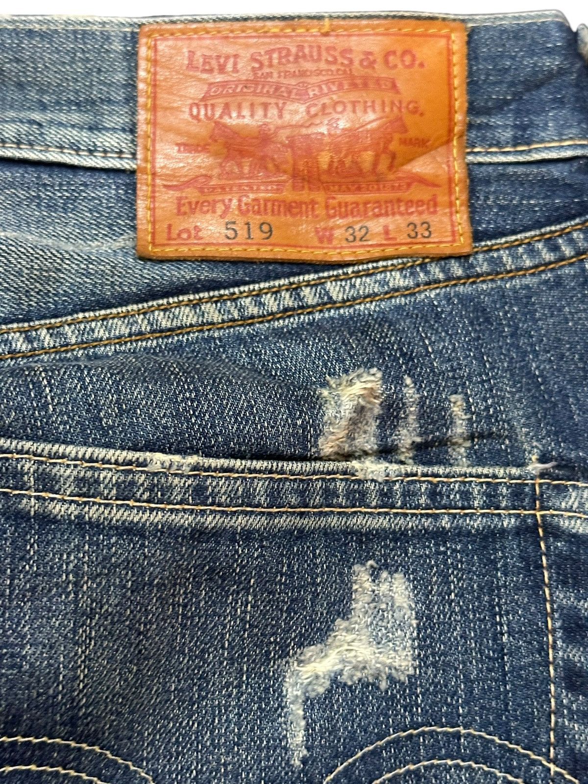Levi's Vintage Clothing Vintage Levi’s 519 Slim Mudwash Grunge Distressed Denim Size US 32 / EU 48 - 6 Thumbnail