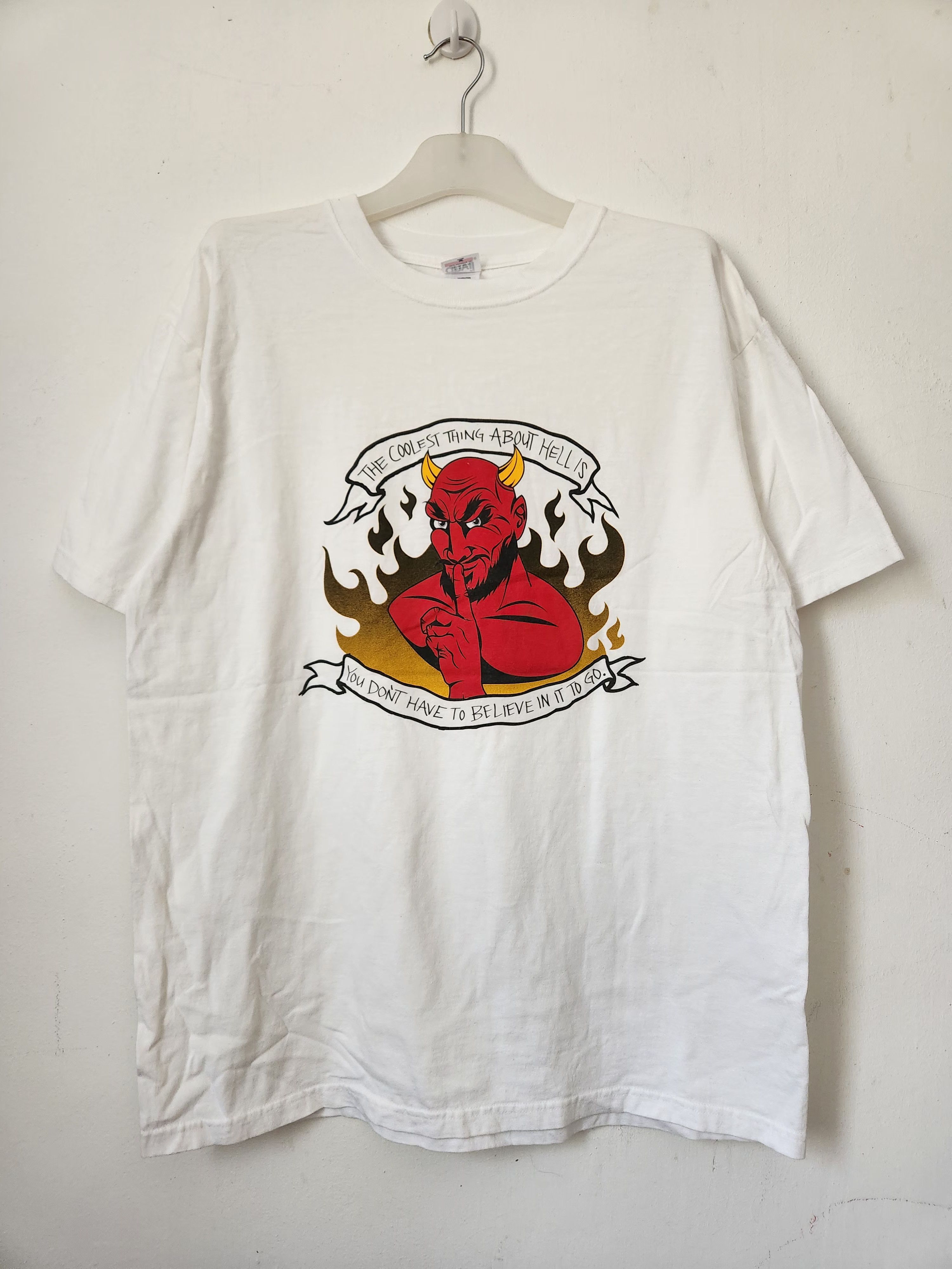 Anvil Vintage Anvil Devil White Tee Size US L / EU 52-54 / 3 - 1 Thumbnail