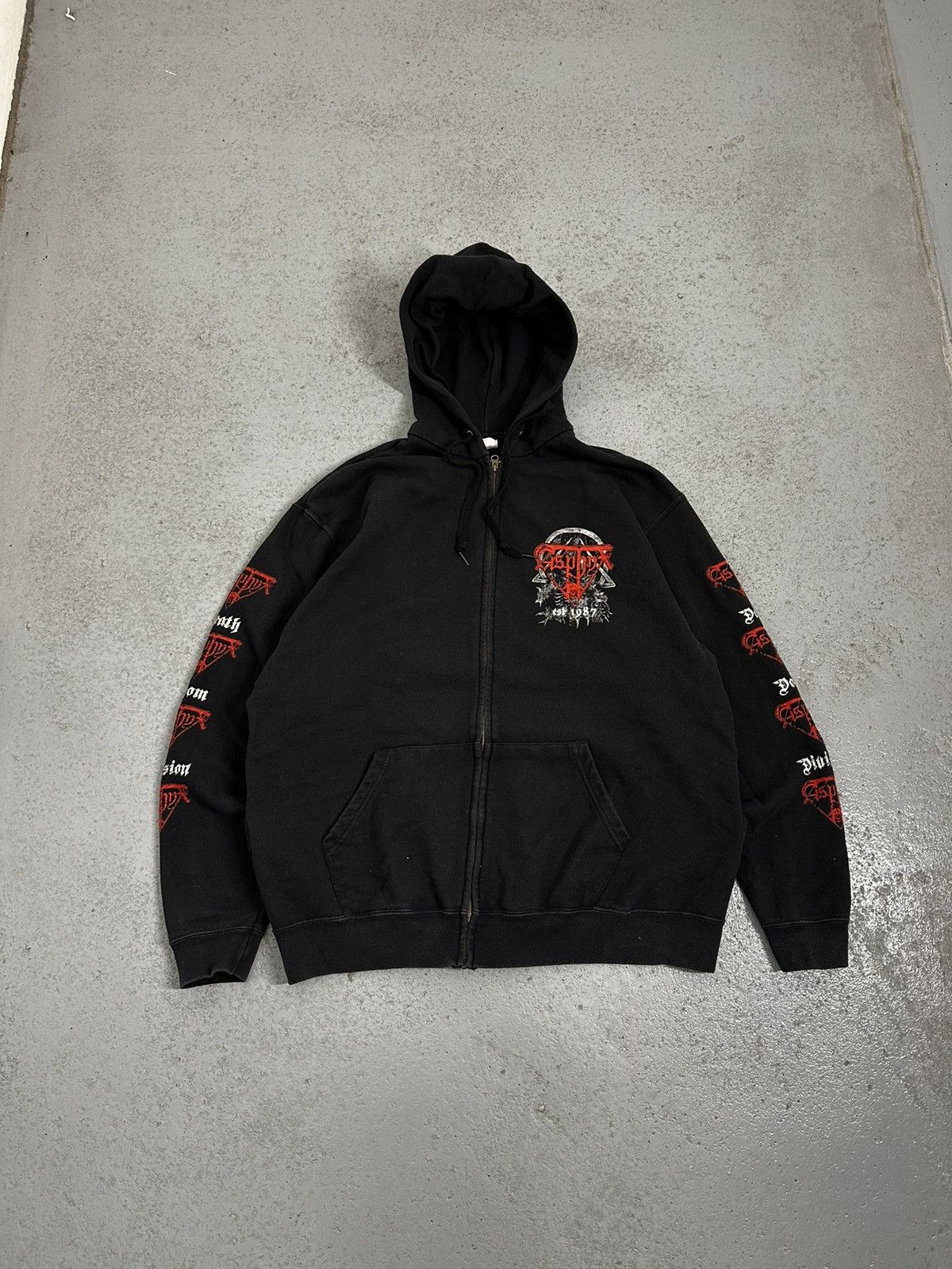 Band Tees Asphyx Death Doom Divison Rock Zip Hoodie Size US XL / EU 56 / 4 - 1 Thumbnail