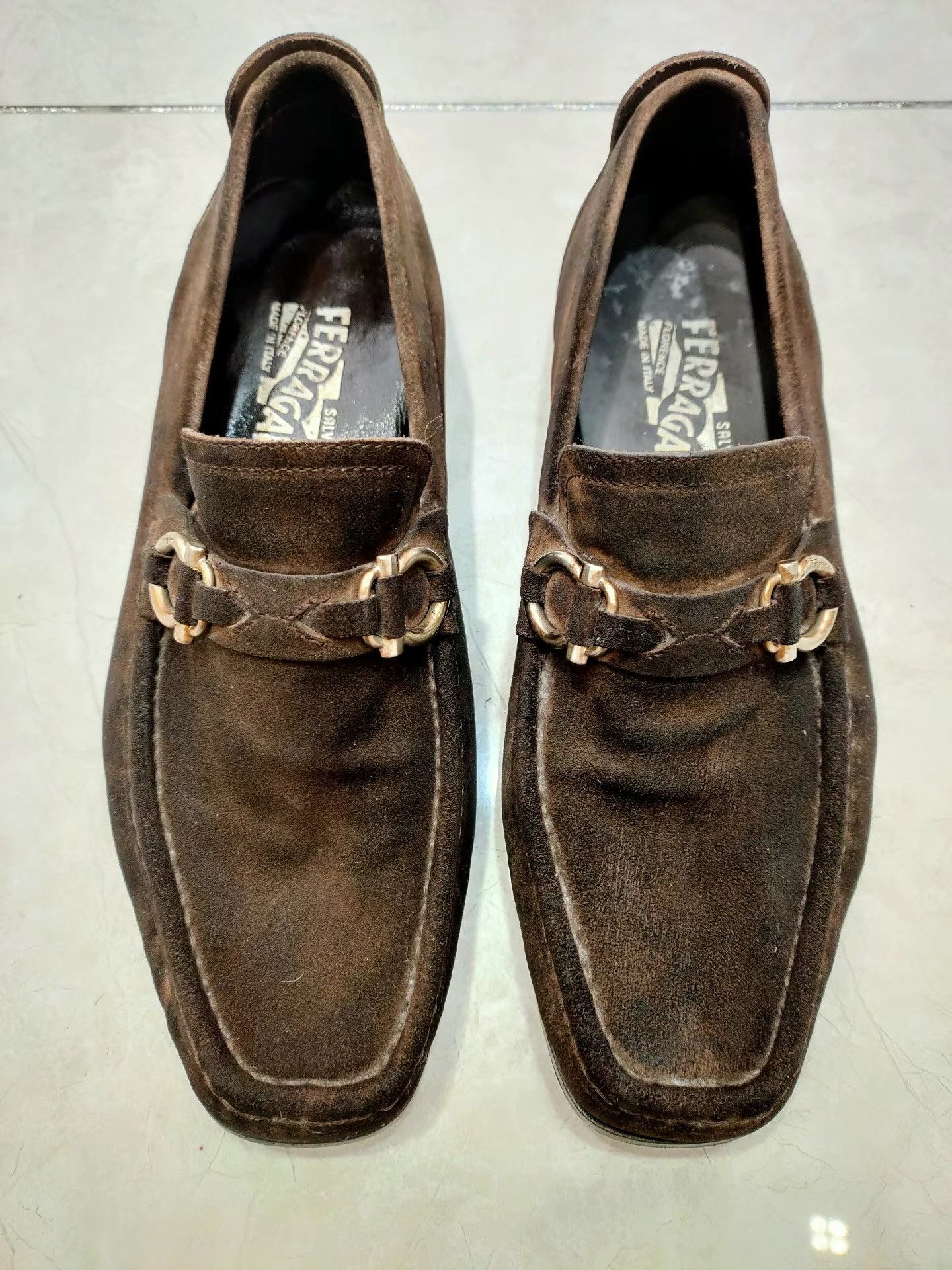 Salvatore Ferragamo Ferragamo Men's Genuine Leather Shoes K29 Size US 7 / EU 40 - 1 Thumbnail