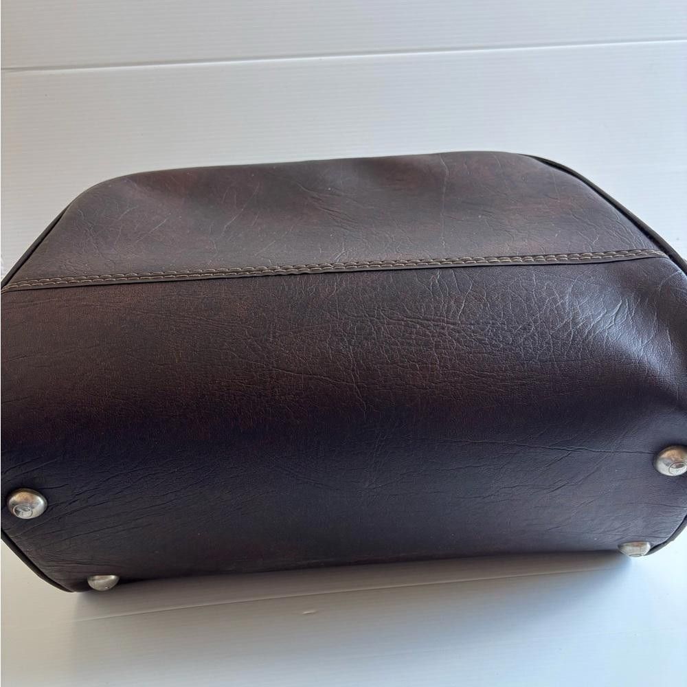Designer Vintage Leather Brown Bag Size ONE SIZE - 4 Thumbnail