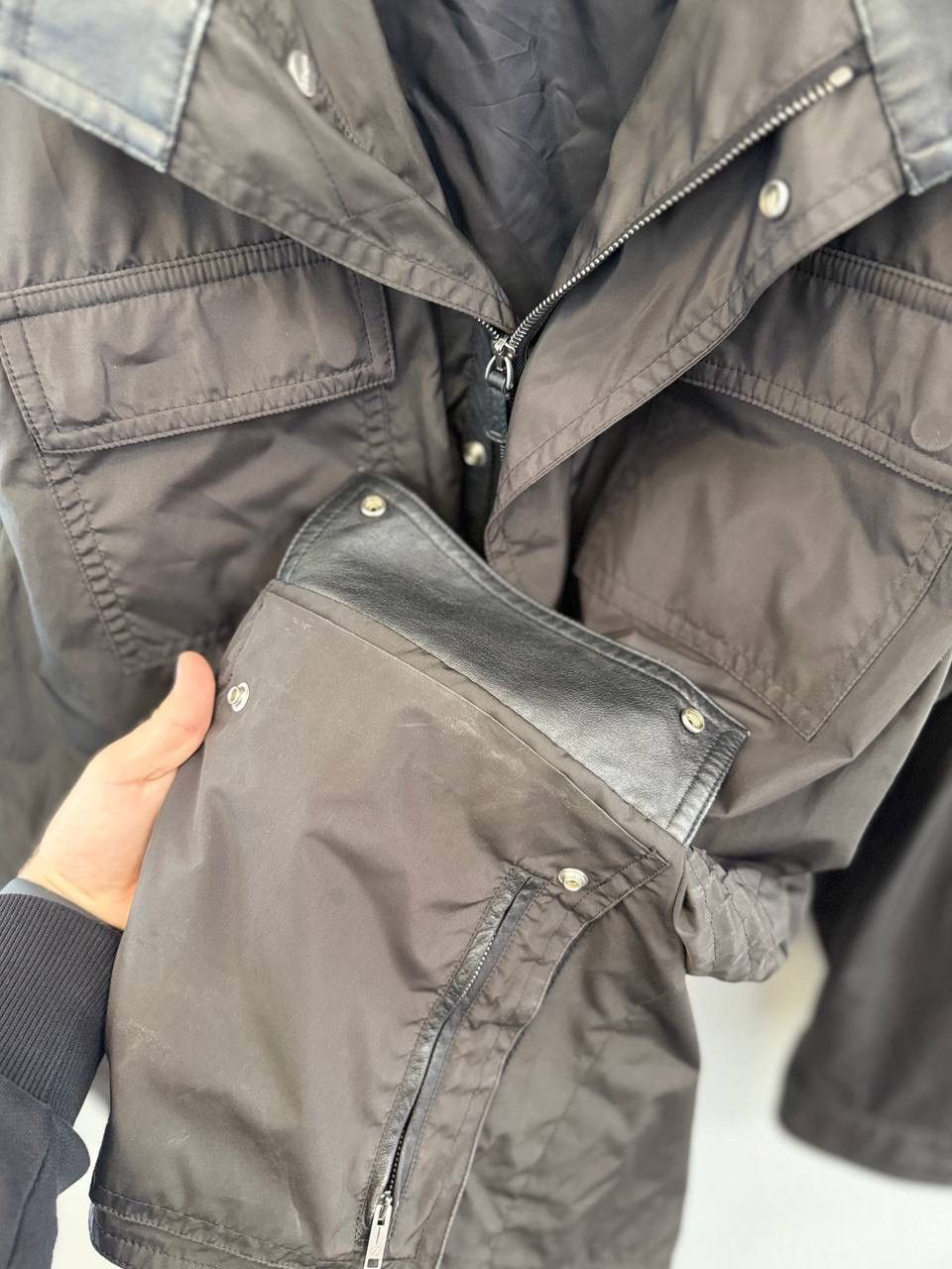 Z Zegna Z Zegna Hidden Nylon leather jacket Size US XXL / EU 58 / 5 - 13 Thumbnail
