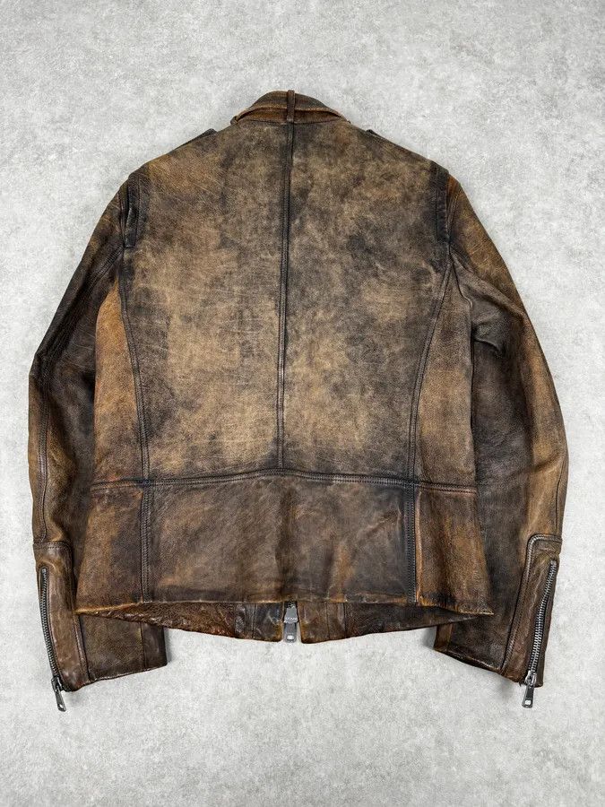 Gucci SS2011 Gucci Brown Eroded Leather Premium Jacket by Frida Giannini Size US M / EU 48-50 / 2 - 4 Thumbnail
