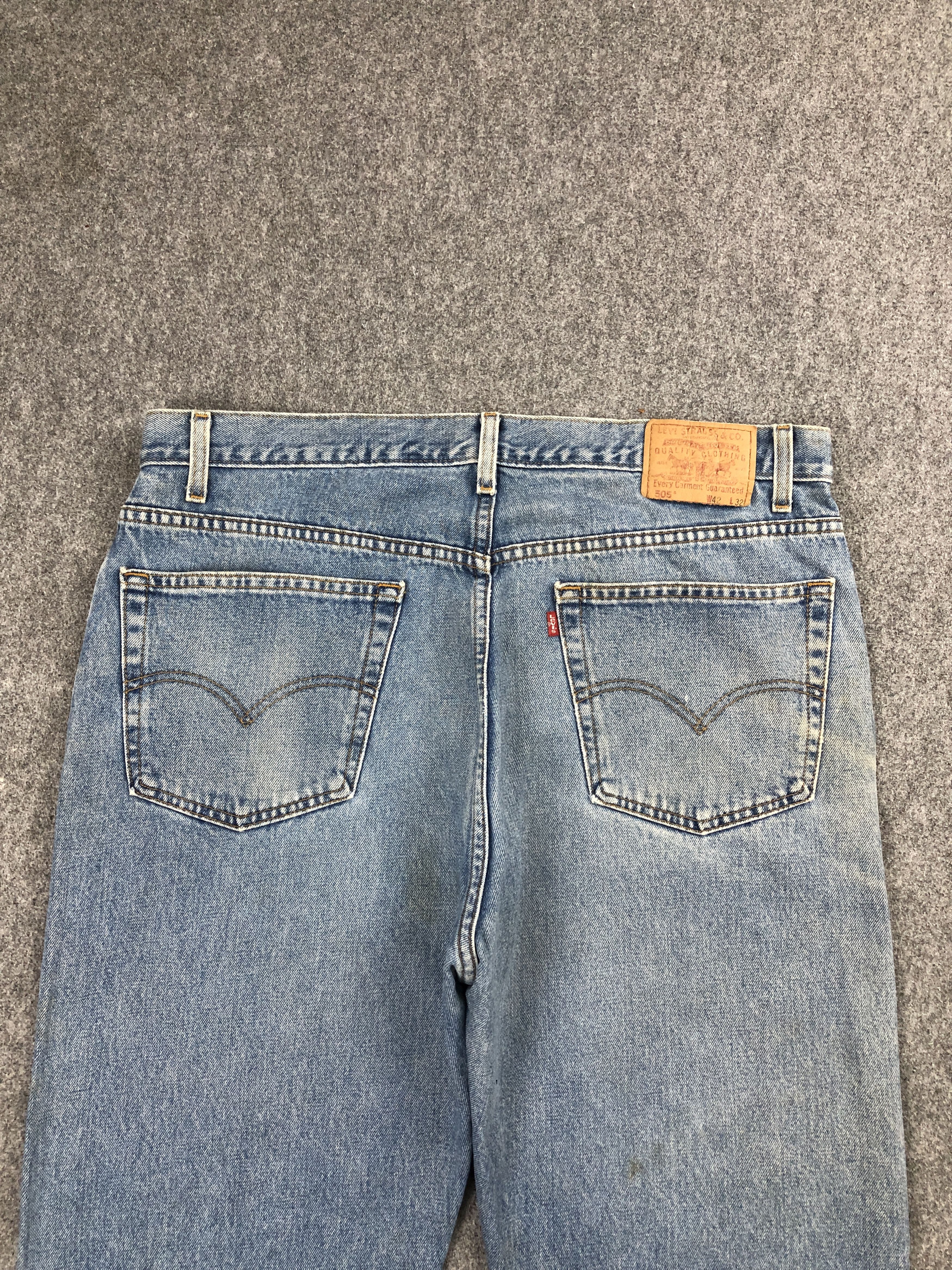 Levi's Vintage 90s Levis 505 Light Wash Jeans DP2437 Size US 39 - 4 Thumbnail