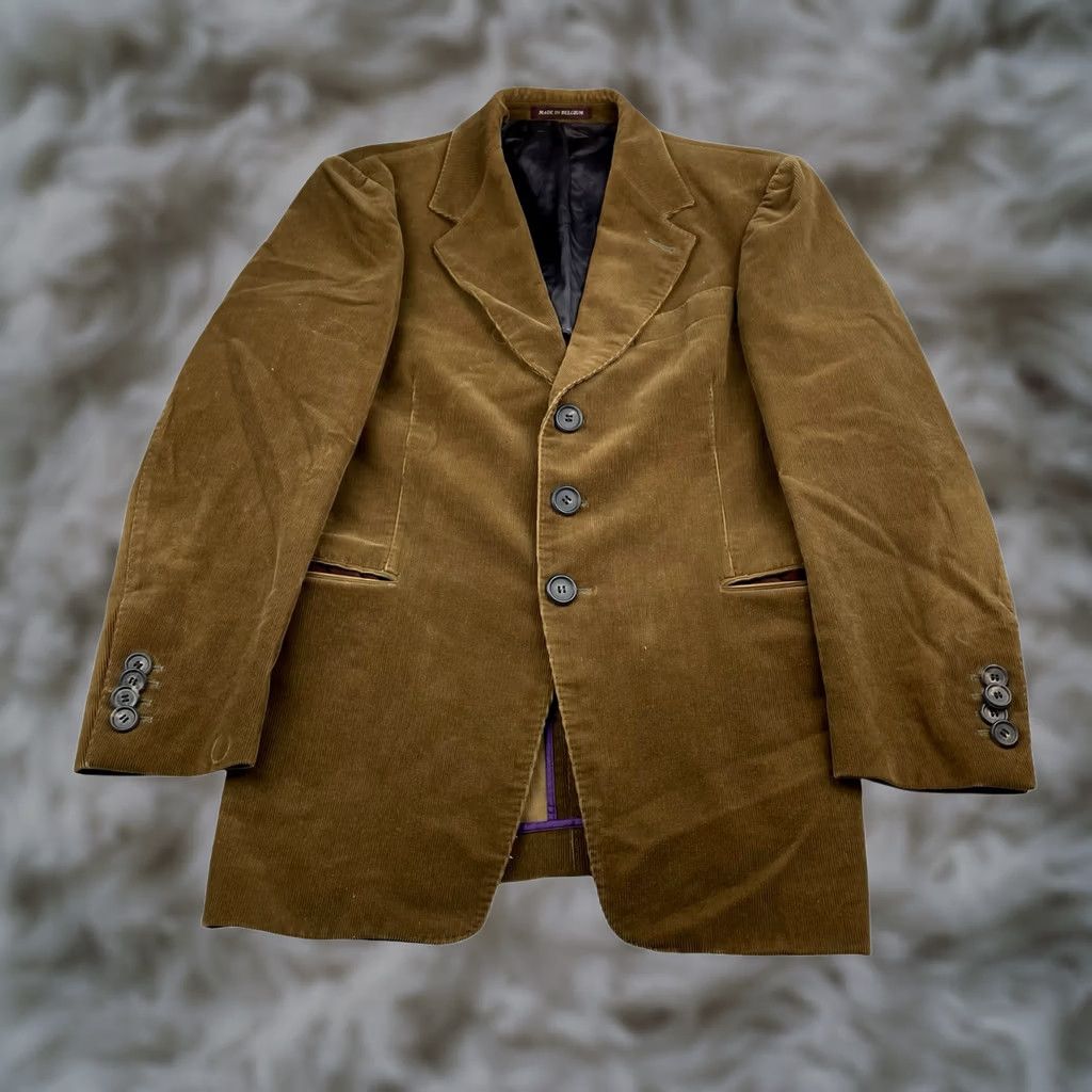 Paul Smith Paul Smith Blazer Men Corduroy 2-Button Brown Polka Dot Lining Jacket Coat Short 36 36S US Regular Chest 36 Notch Lapel Vintage: No Mens Size 36R - 1 Thumbnail