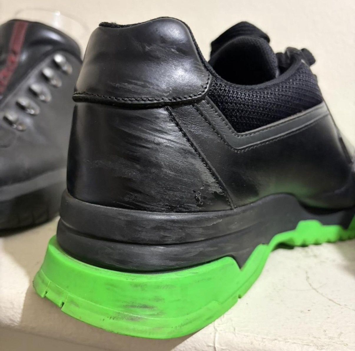 Prada Prada Green and Black Sneakers Size US 11 / EU 44 - 5 Thumbnail