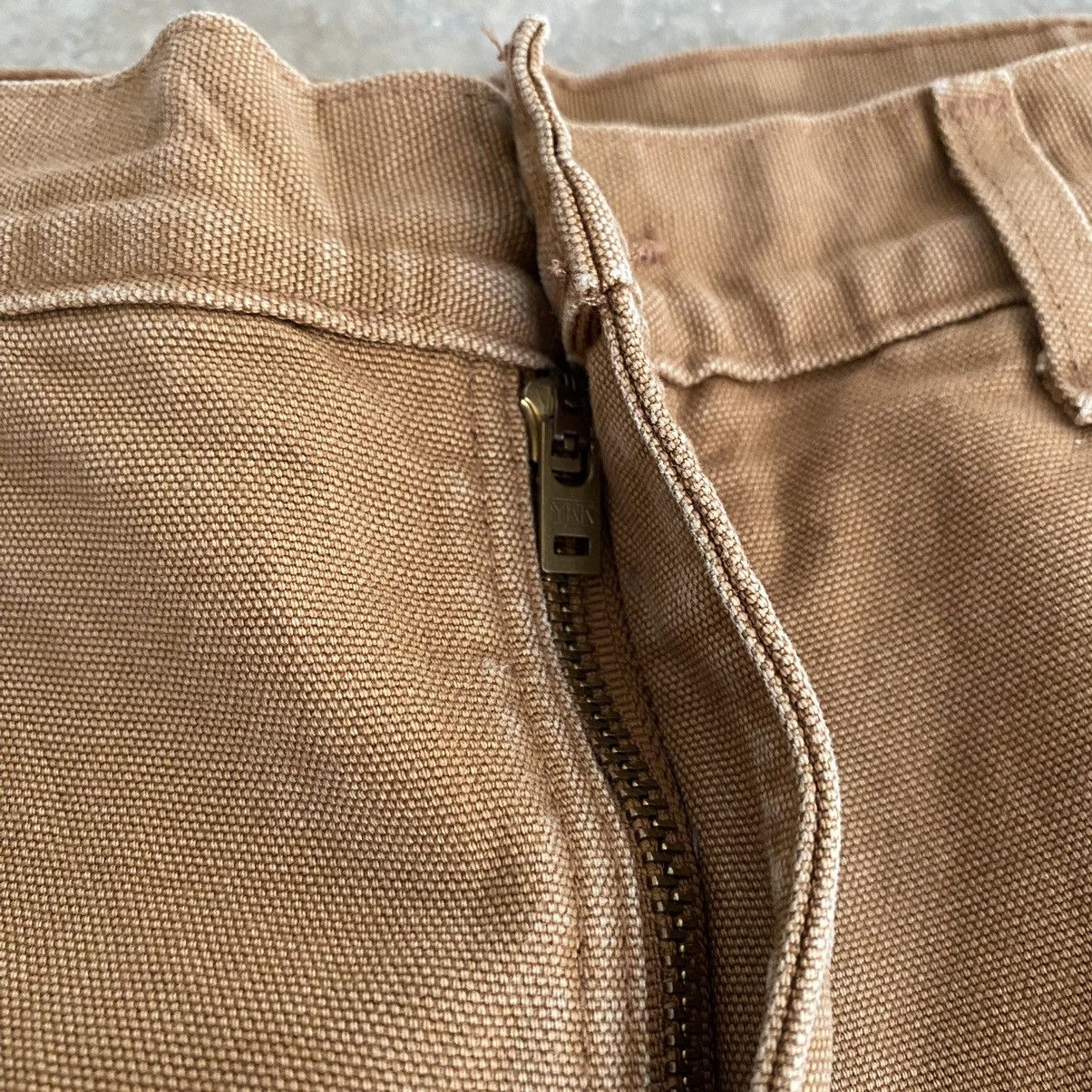 Carhartt Vintage Carhartt Blanket Lined Tan Carpenter Pants Size US 31 - 13 Thumbnail